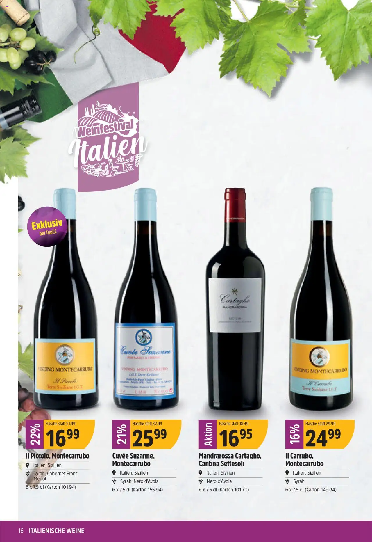 TopCC Aktionen – gültig ab 15.09.2025 | Seite: 16 | Produkte: Merlot