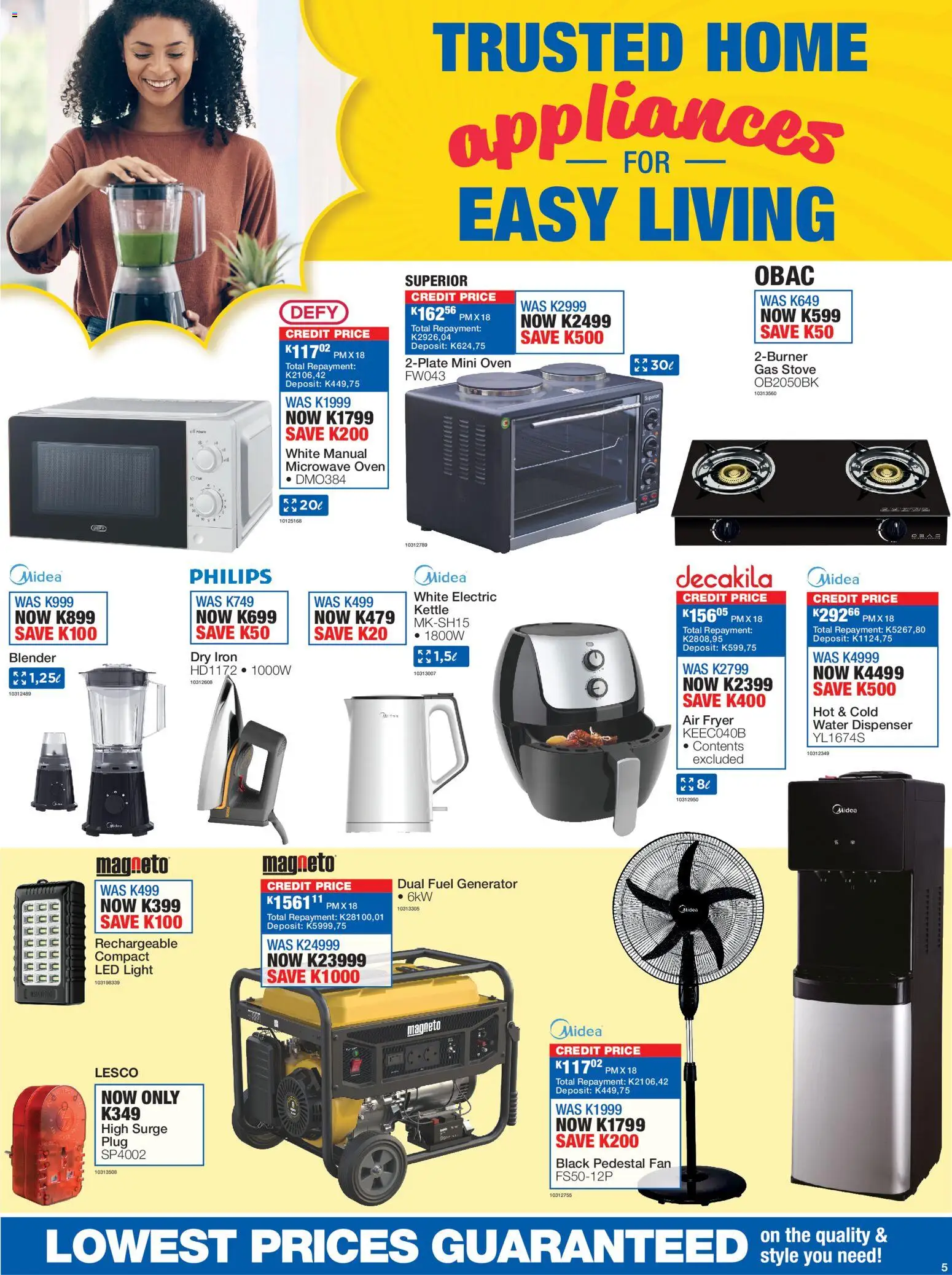 New OK Furniture catalogue – valid from 27.12.2025 | Page: 5 | Products: Oven, Fryer, Air fryer, Light