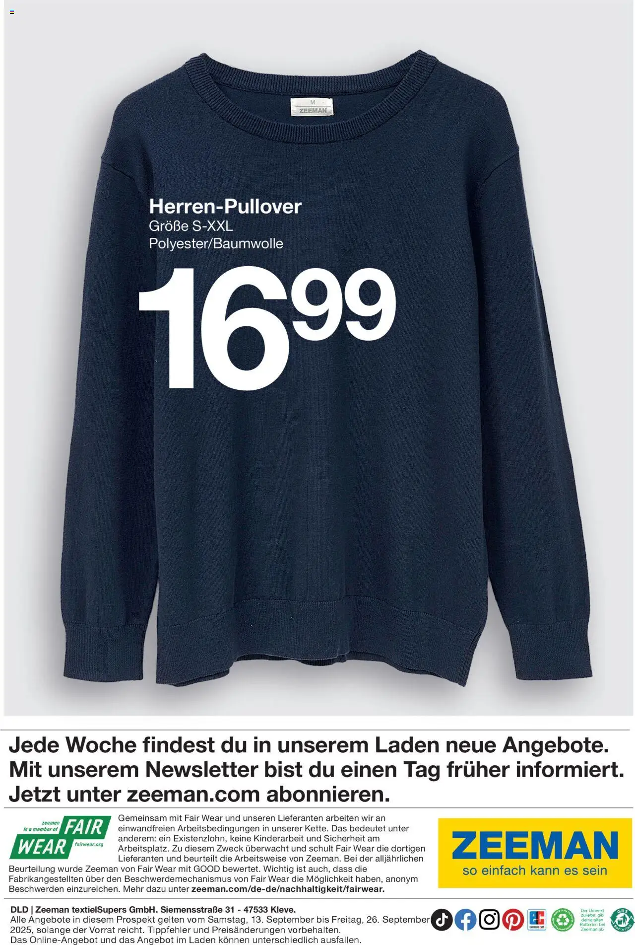 Zeeman Prospekt 	 – gültig ab 13.09.2025 | Seite: 22