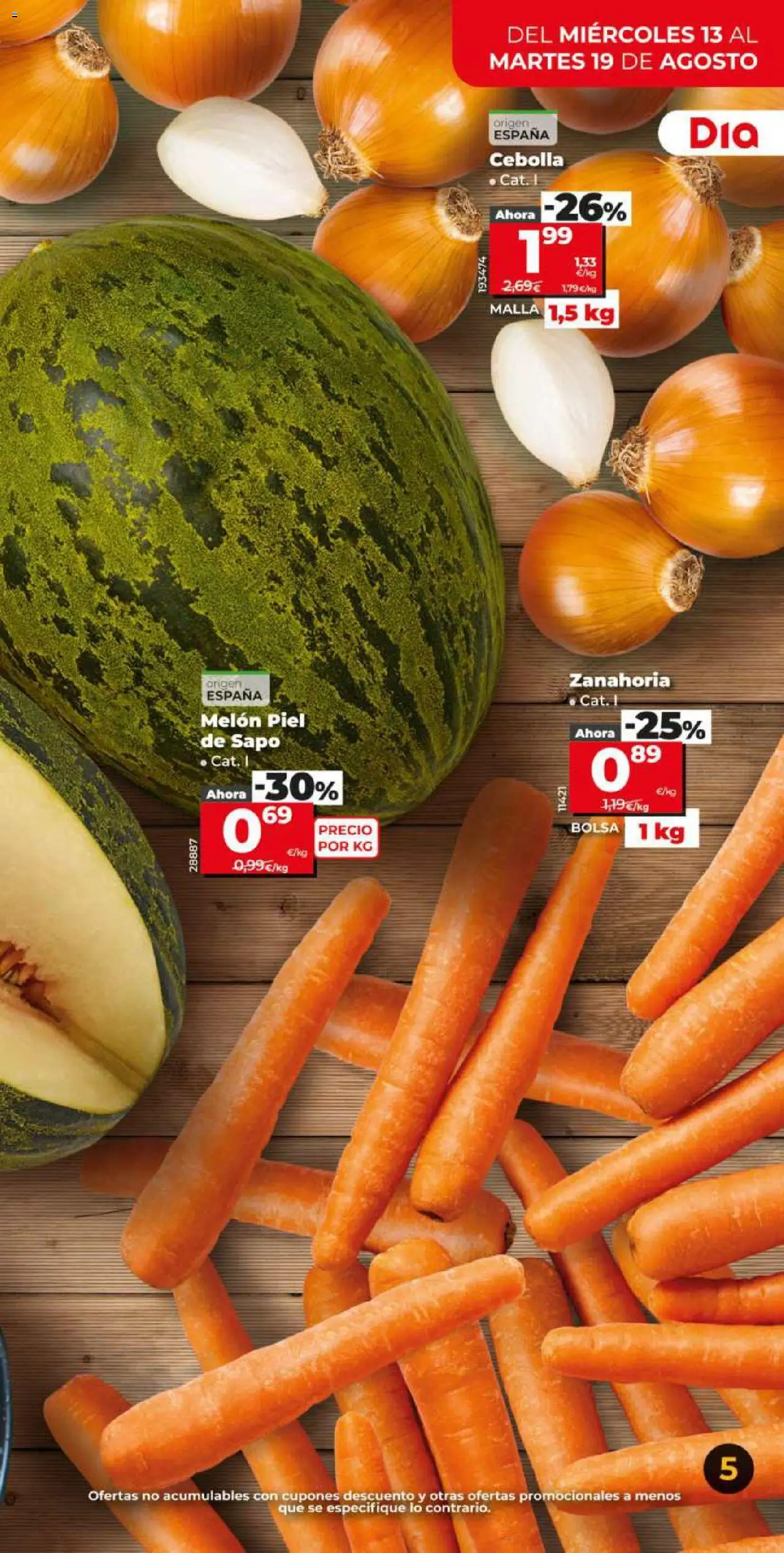 Dia - folleto Market │ válido desde el 13.08.2025 | Página: 5 | Productos: Φορτιστής, Zanahoria, Παγωμένο τσάι, Bolsa