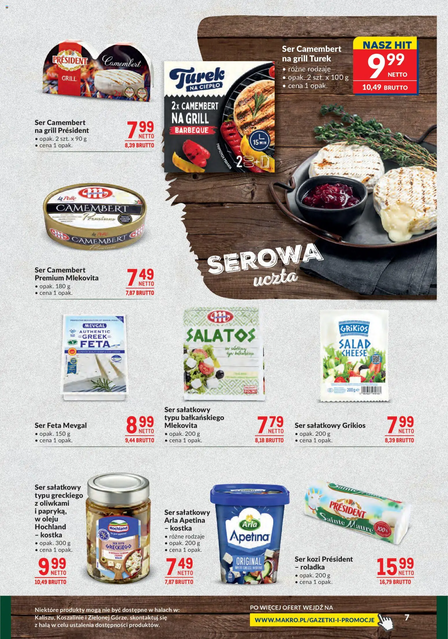 Makro gazetka - Grill-Ogród od 21.04.2026 | Strona: 7 | Produkty: Ser kozi, Ser camembert, Grill, Ser feta