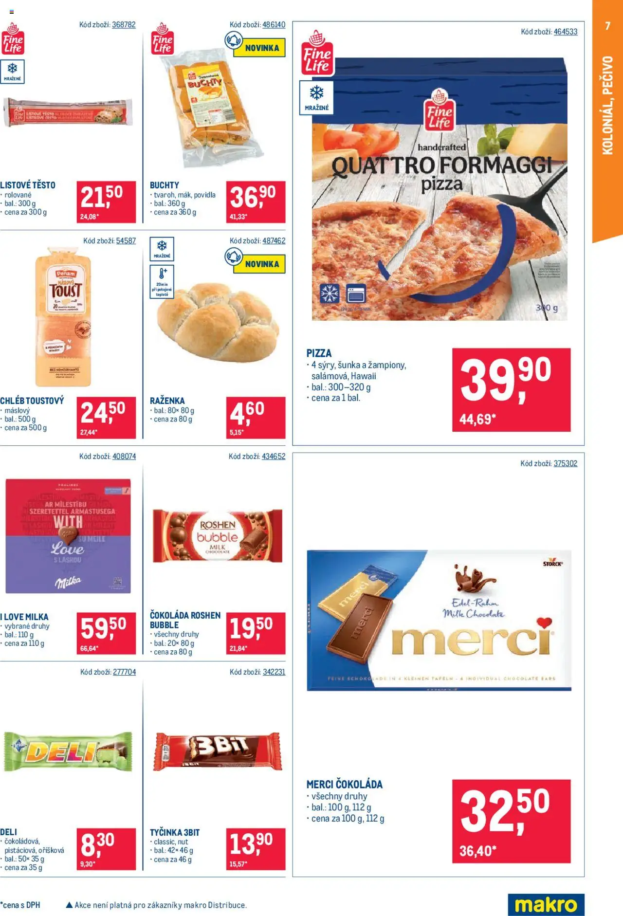 Makro leták - Maloobchod od 18.06.2025 | Strana: 7 | Produkty: Čokoláda, Pizza, Povidla, Milk chocolate