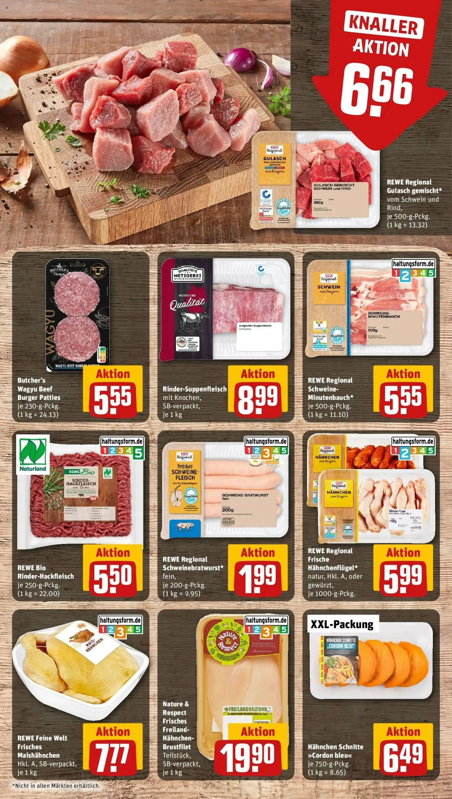 Rewe Prospekt Scheyern	 – gültig ab 09.03.2026 | Seite: 8 | Produkte: Hahnchen, Gulasch, Fleisch, Hackfleisch