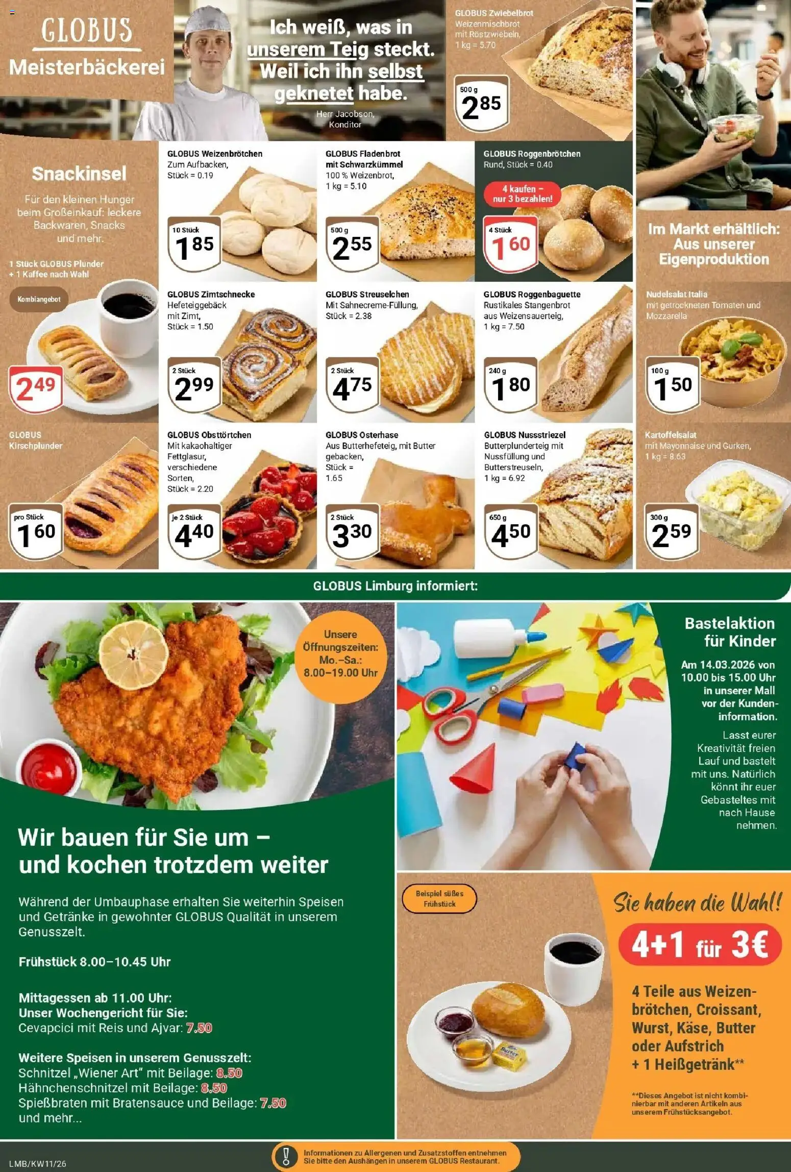 Globus prospekt Limburg	 – gültig ab 09.03.2026 | Seite: 8 | Produkte: Butter, Mozzarella, Tomaten, Reis