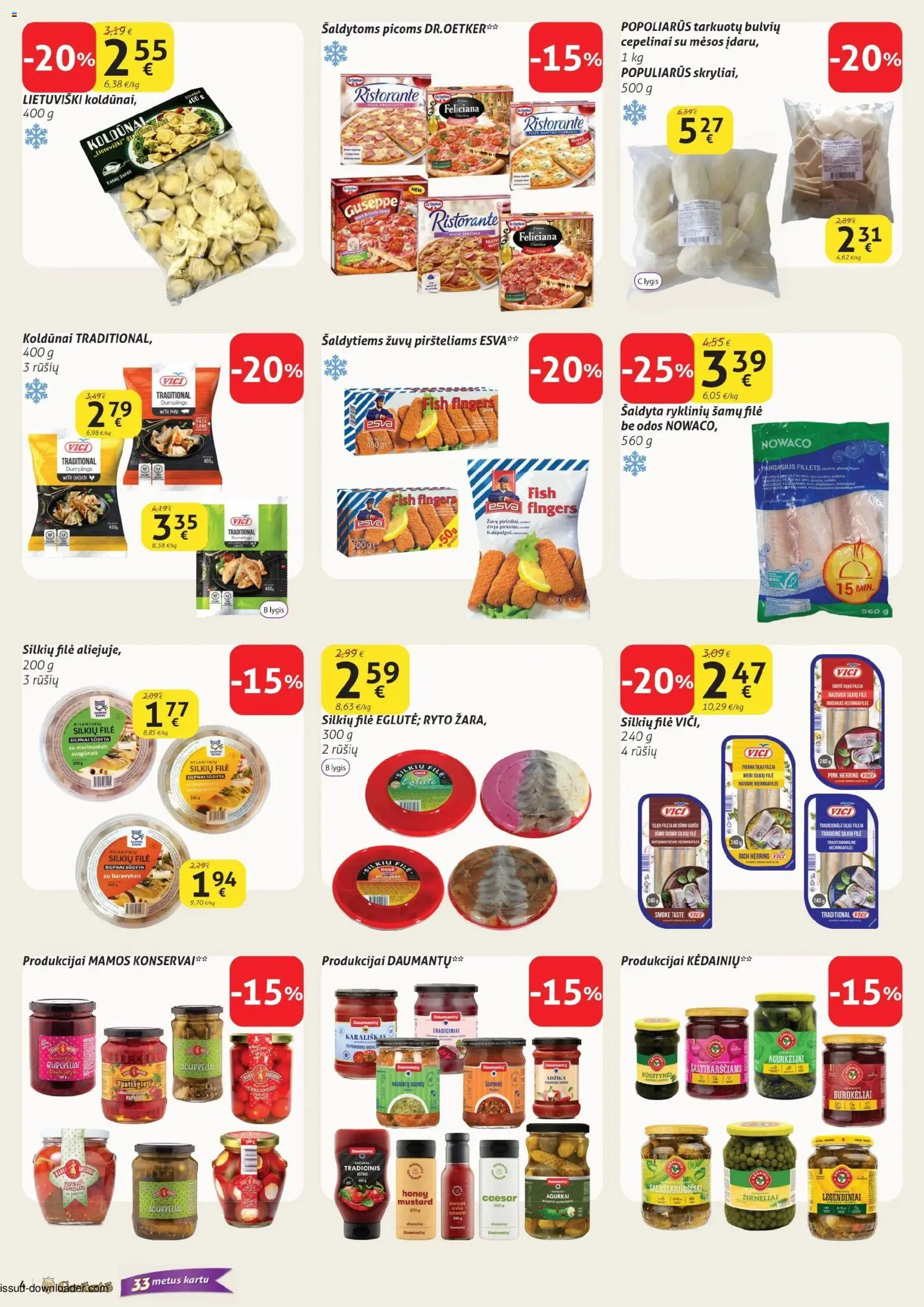 GRUSTE akcijos nuo 11.01.2026 | Puslapis: 4 | Prekių: Agurkai, Silkė, Silkių filė, Žirneliai