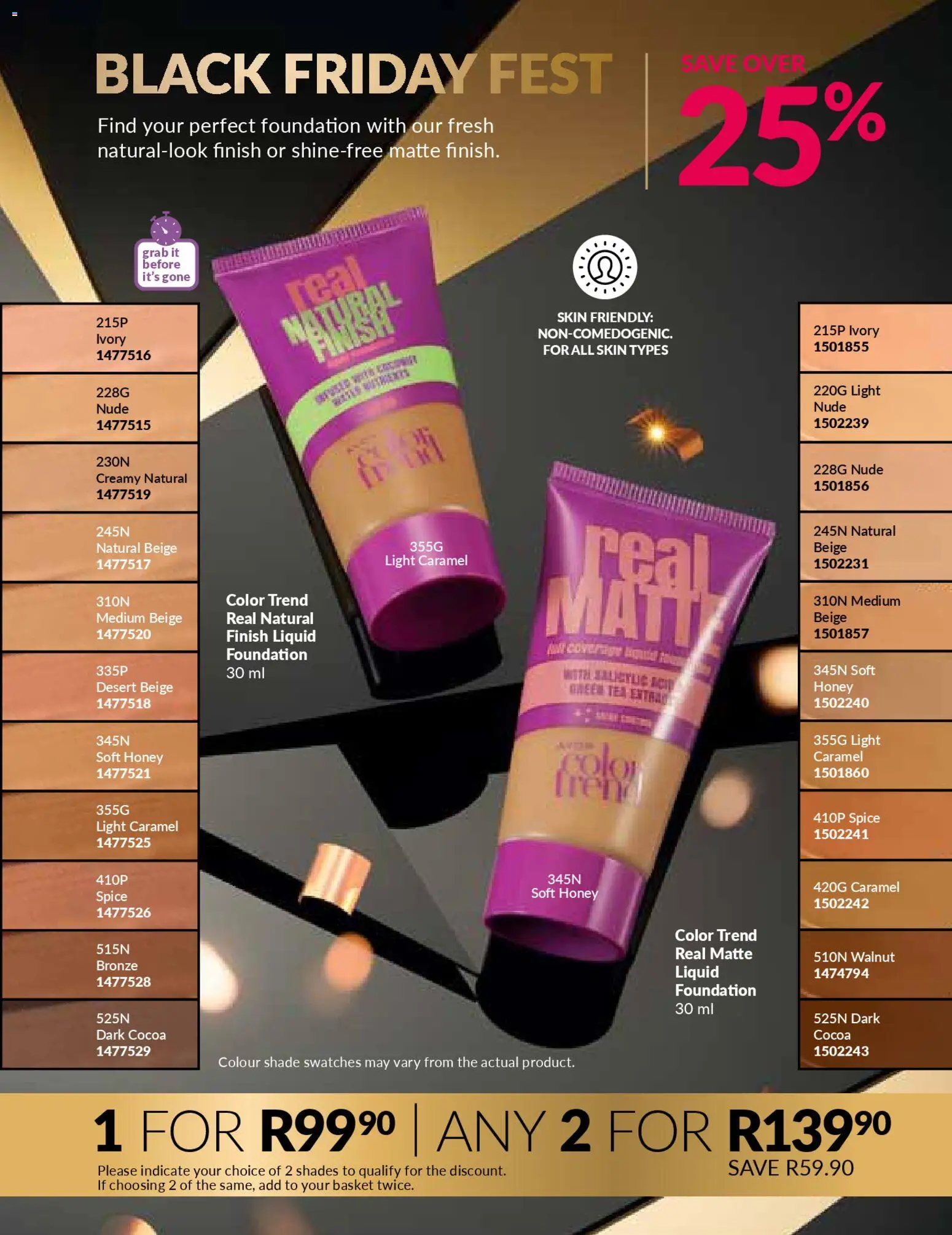 New Avon catalogue – valid from 17.11.2025 | Page: 27 | Products: Basket, Light, Foundation, Caramel