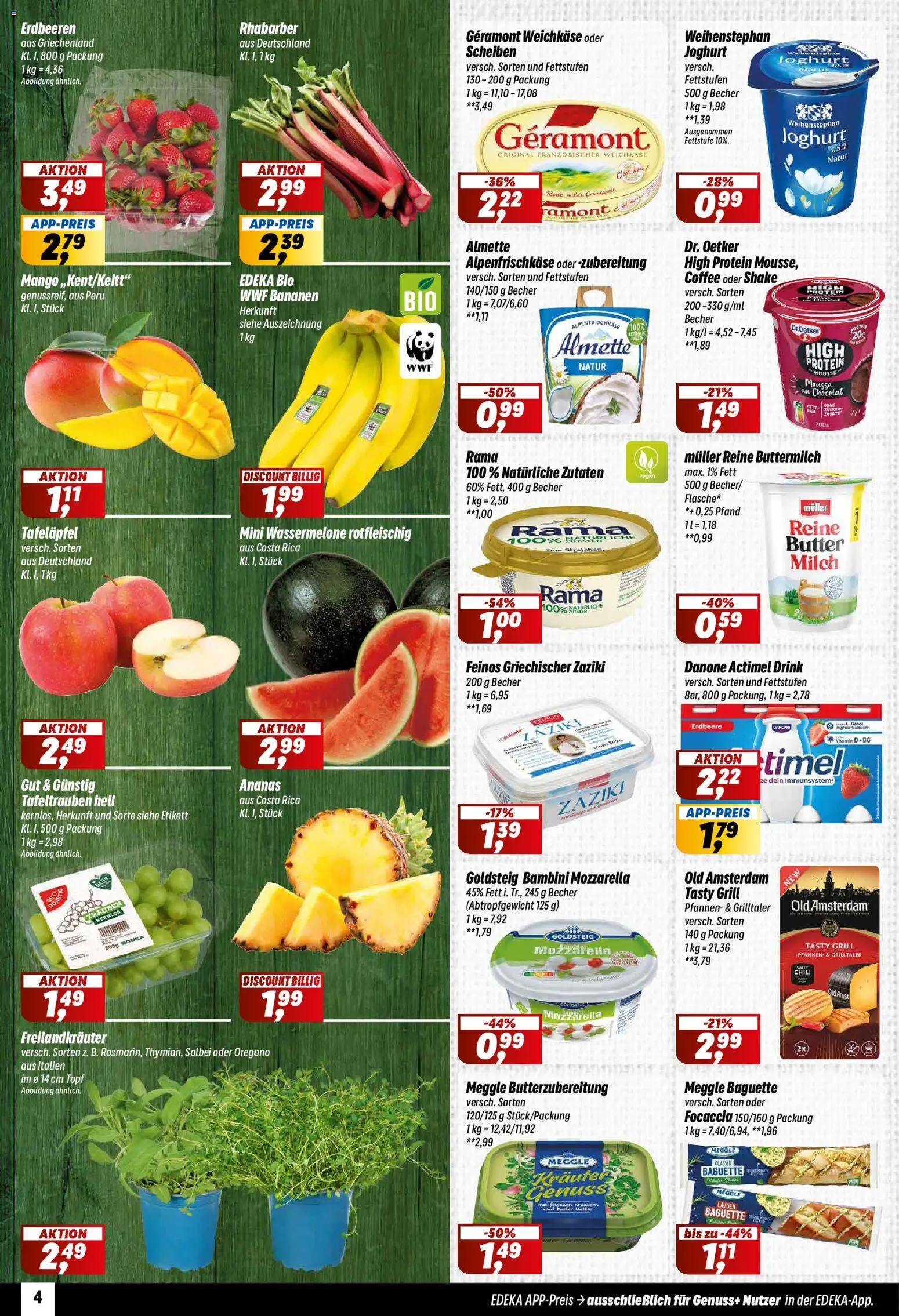 Simmel Prospekt 	 – gültig ab 13.04.2026 | Seite: 4 | Produkte: Almette, Mozzarella, Bananen, Chili