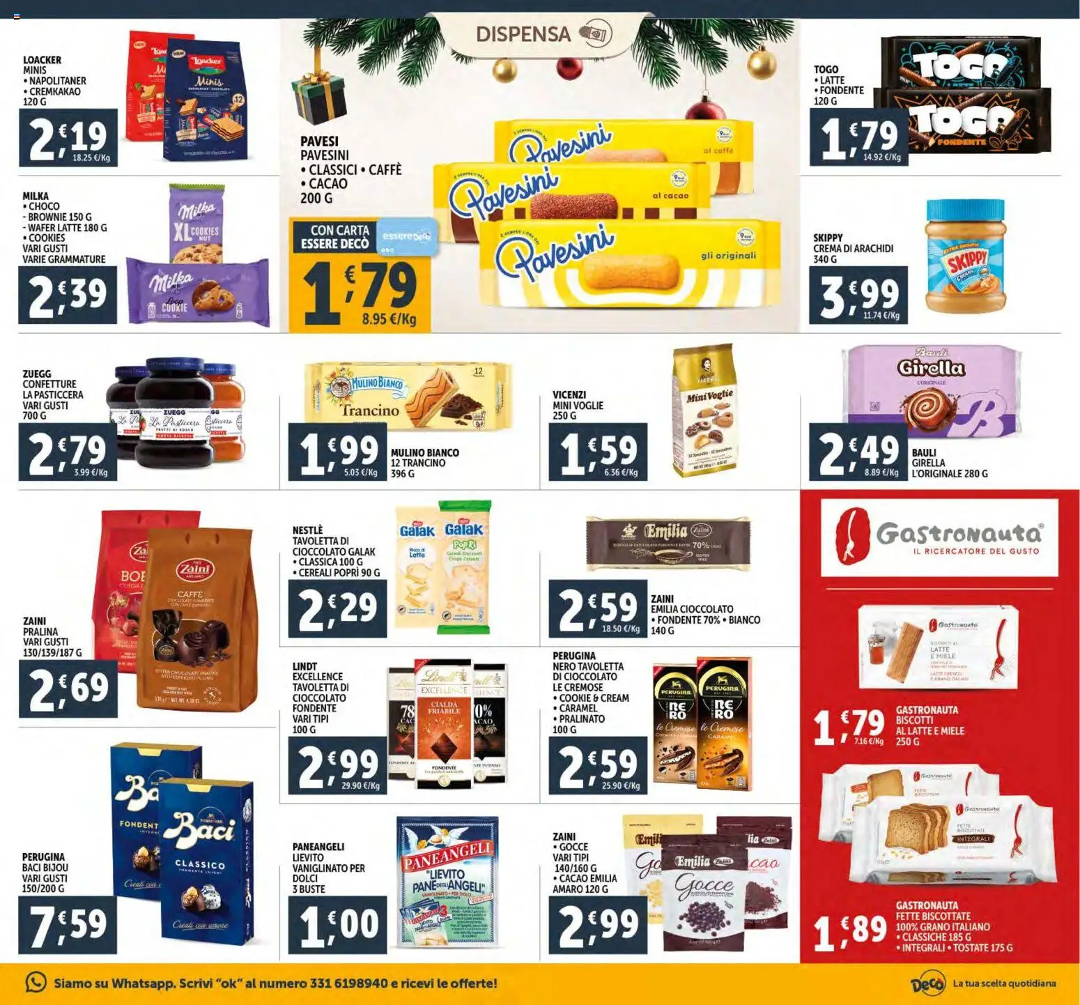 Volantino Decò del 15.12.2025 | Pagina: 25 | Prodotti: Latte, Cacao, Fette biscottate, Amaro