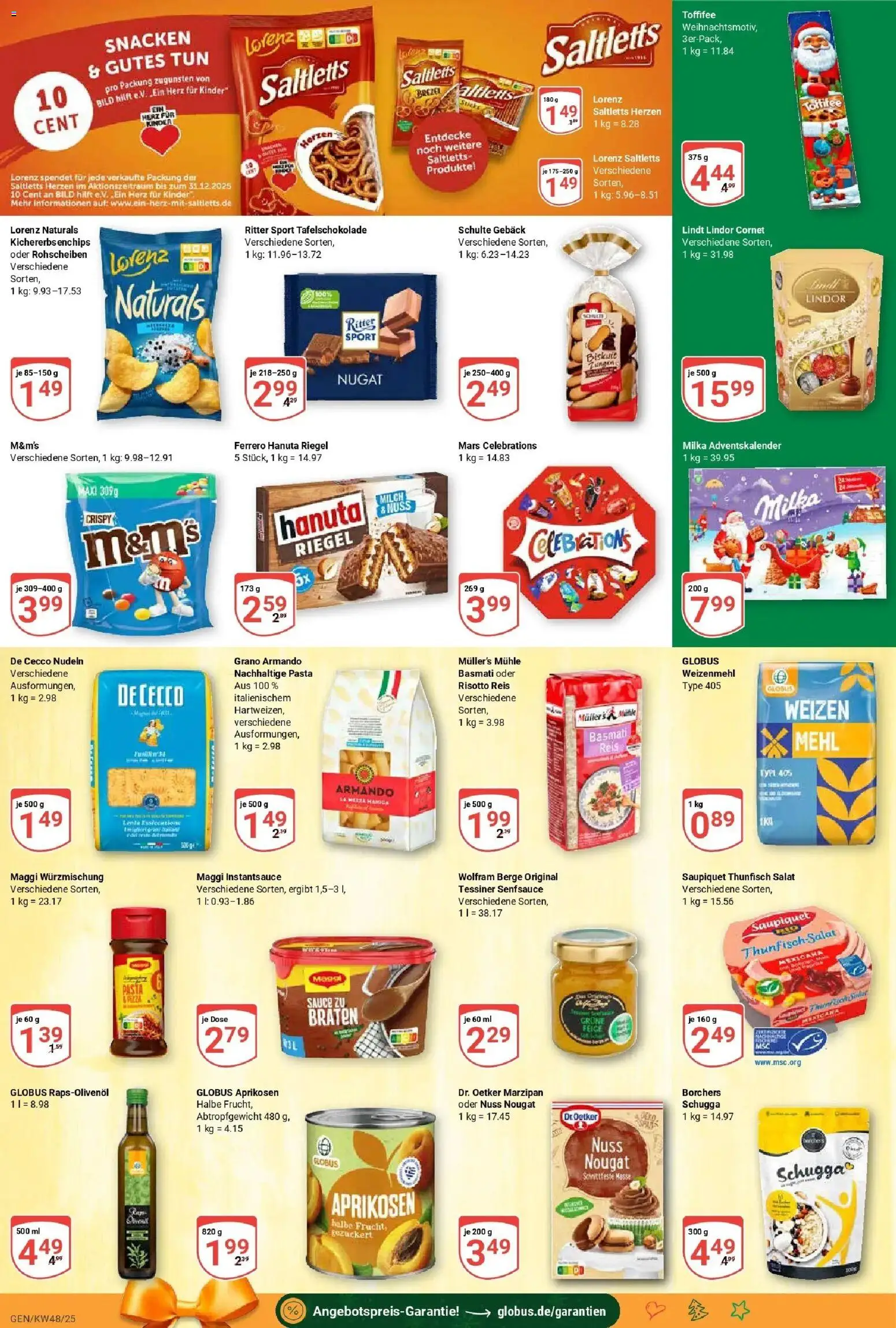 Globus prospekt Gensingen	 – gültig ab 23.11.2025 | Seite: 16 | Produkte: Mehl, Mars, Reis, Nudeln
