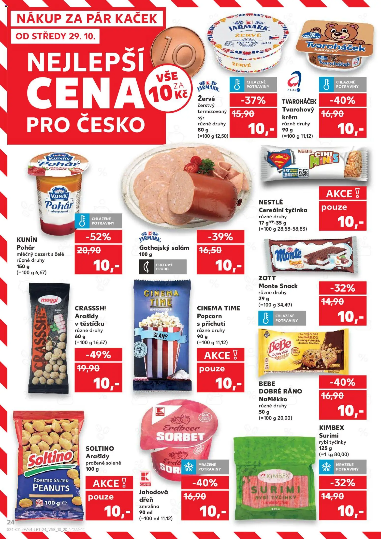 Kaufland leták - Kolín od 29.10.2025 | Strana: 24 | Produkty: Sýr, Potraviny, Tvaroháček, Bebe