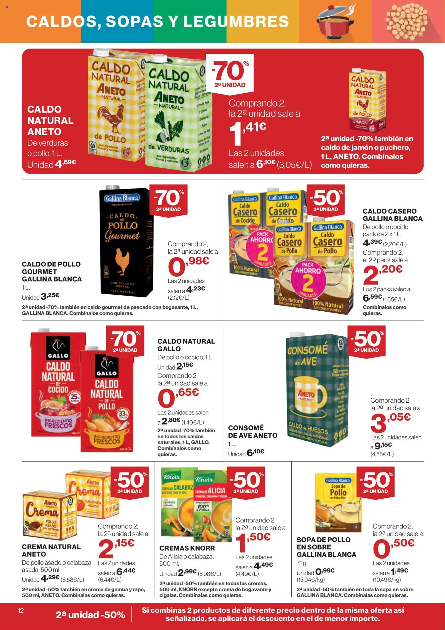 Supercor Canarias │ válido desde el 07.01.2026 | Página: 12 | Productos: Pescado, Fideos, Κλειδαριά της πόρτας, Gamba