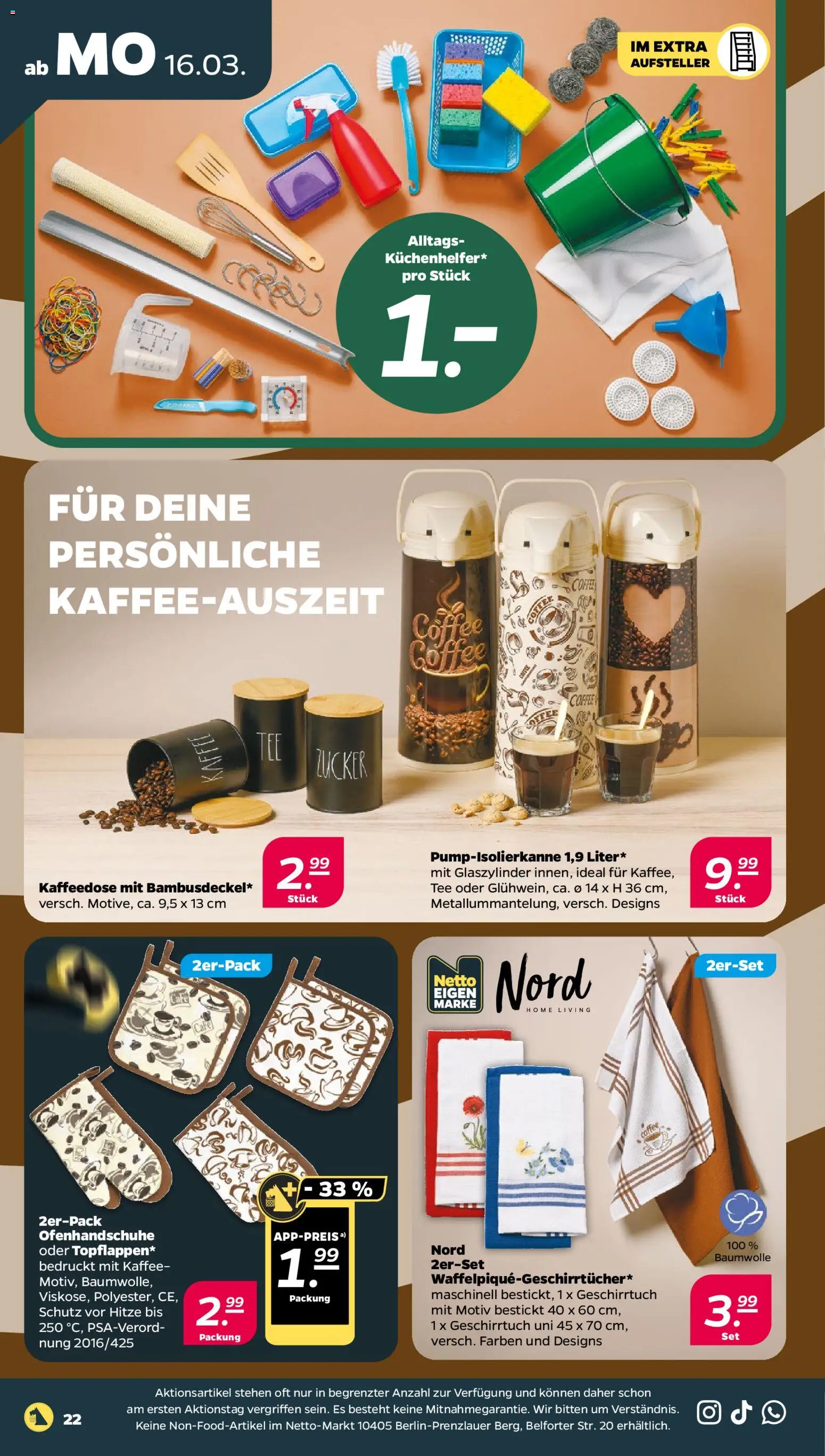 Netto Prospekt 	 – gültig ab 16.03.2026 | Seite: 28 | Produkte: Kaffee, Zucker, Tee