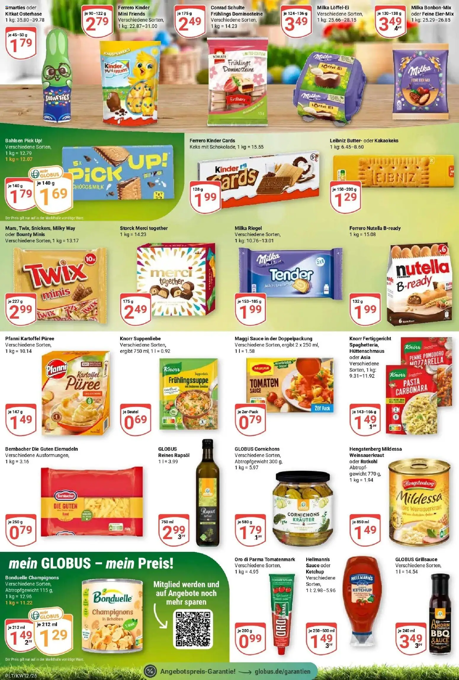 Globus prospekt Plattling	 – gültig ab 15.03.2026 | Seite: 12 | Produkte: Rapsöl, Milka, Nutella, Pasta