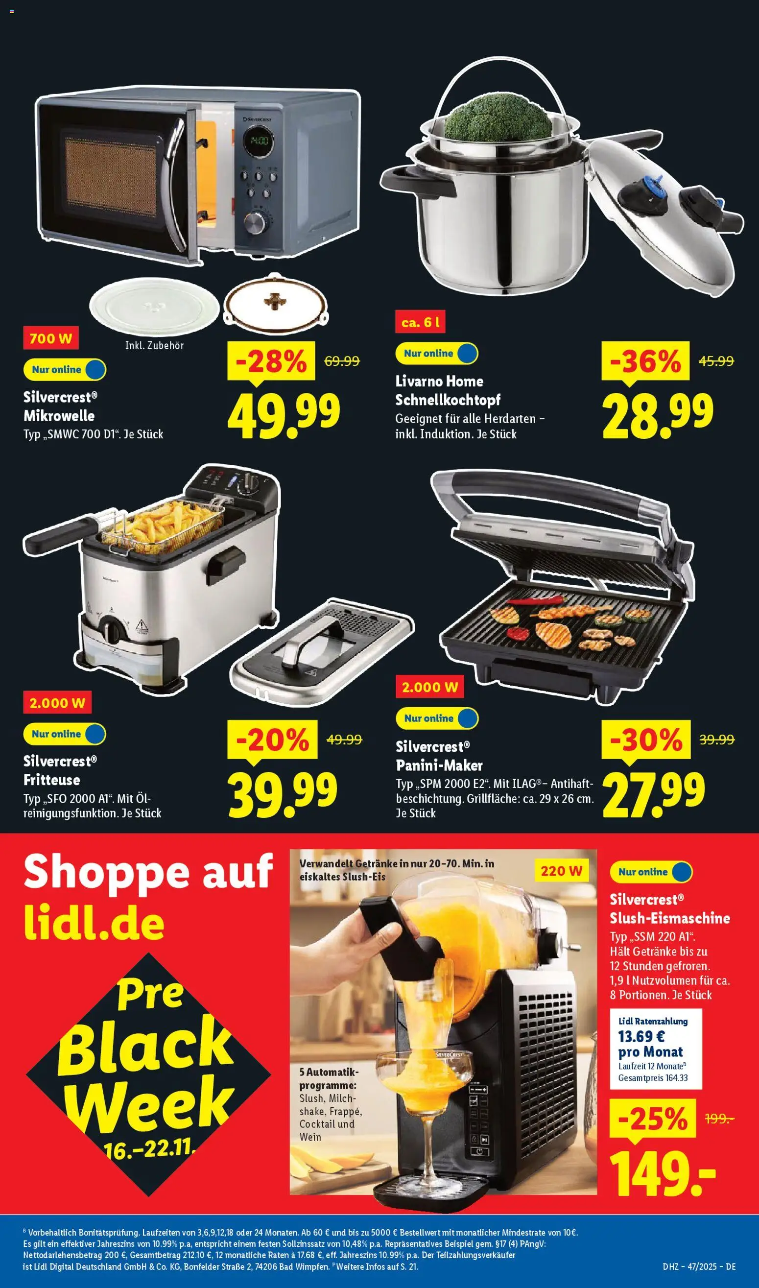 Lidl Prospekt Holzminden – gültig ab 17.11.2025 | Seite: 51 | Produkte: Mikrowelle, Milch, Öl, Bad