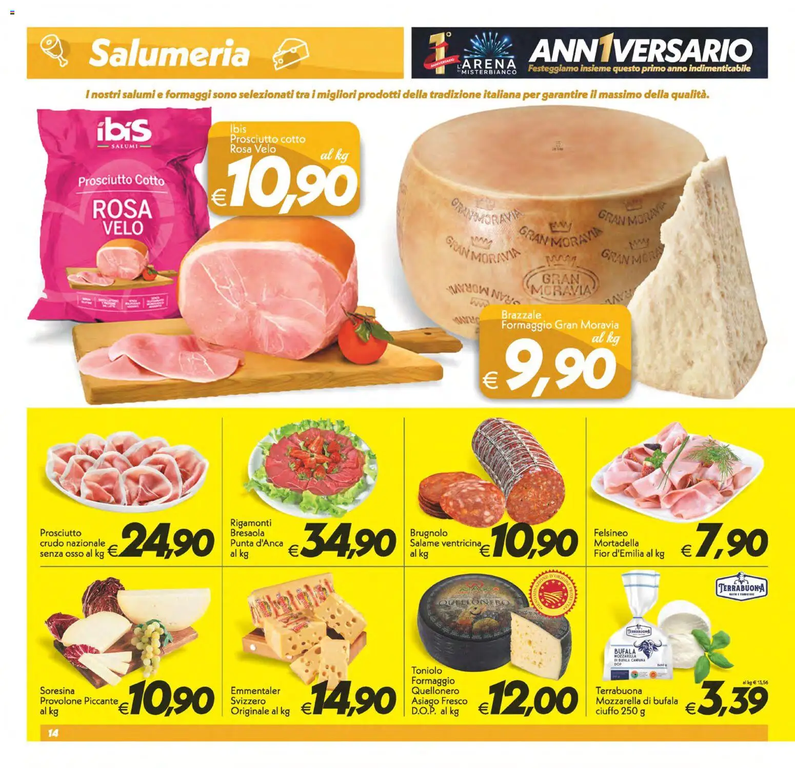 Volantino SuperConveniente del 24.10.2025 | Pagina: 14 | Prodotti: Provolone, Prosciutto Cotto, Mozzarella, Mortadella