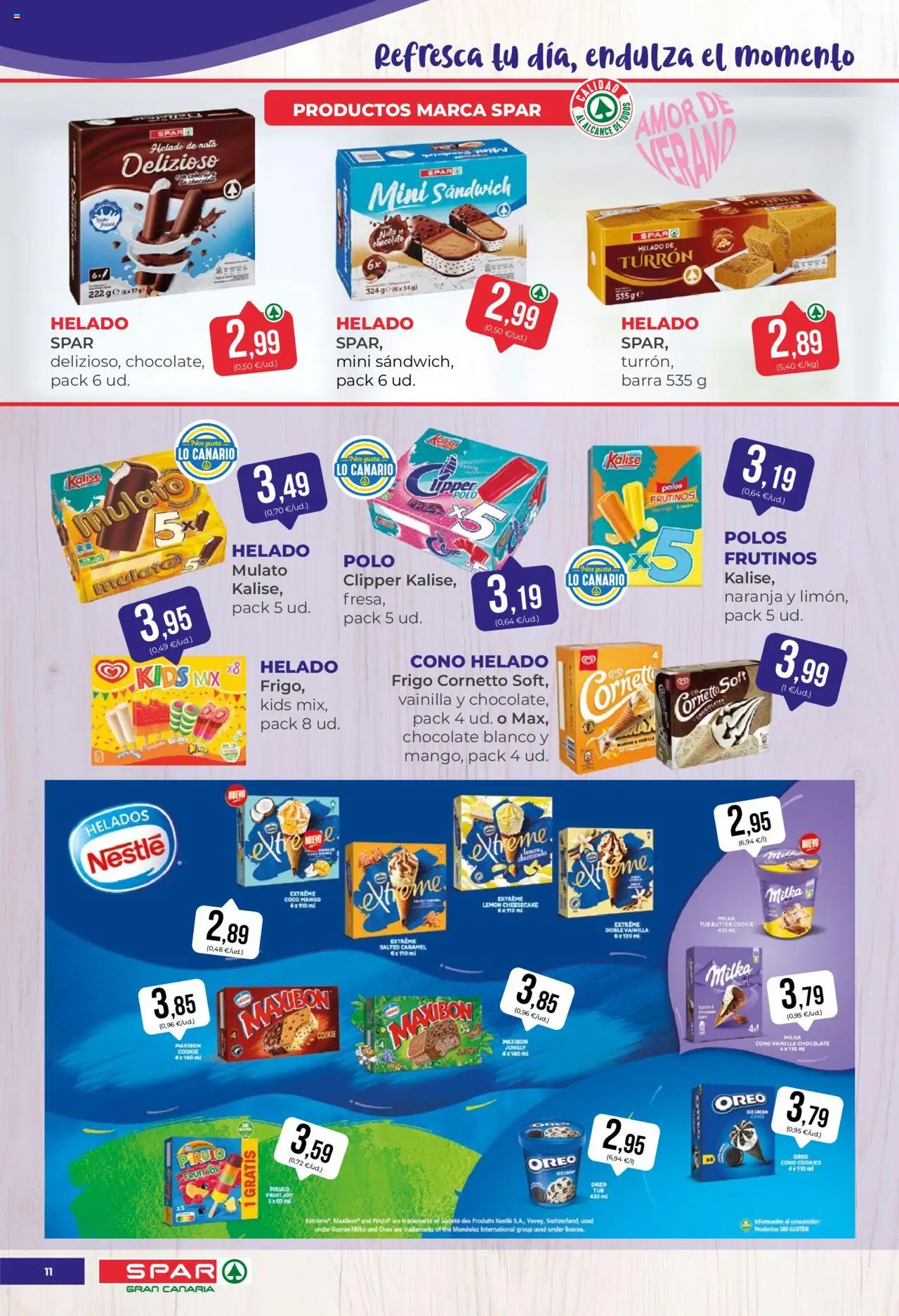 Spar folleto │ válido desde el 22.08.2025 | Página: 11 | Productos: Chocolate, Τυρόπιτα, Helado, Ρούτερ
