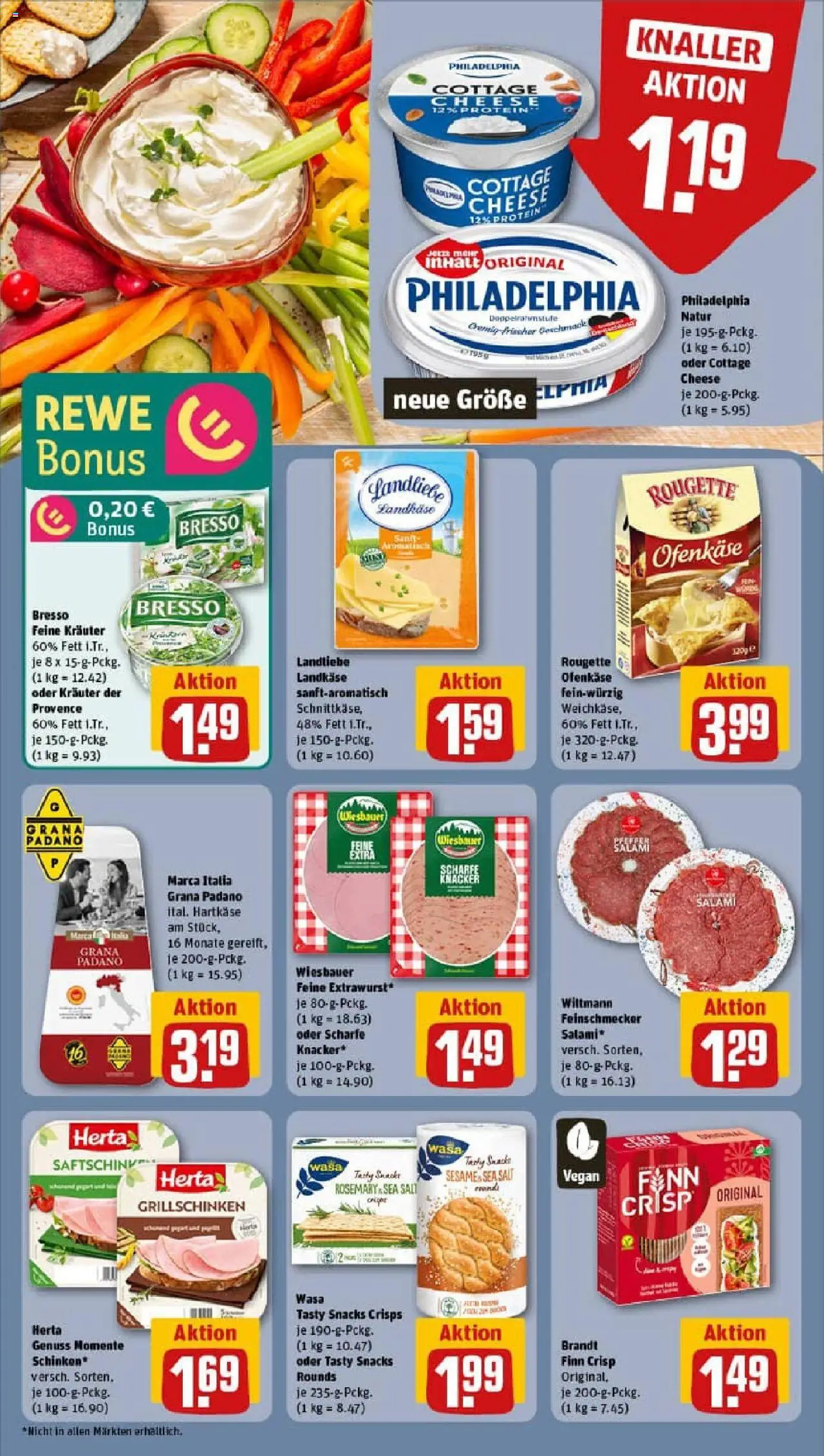Rewe prospekt Gnarrenburg	 – gültig ab 13.10.2025 | Seite: 12 | Produkte: Philadelphia, Rougette ofenkase, Bresso, Schinken