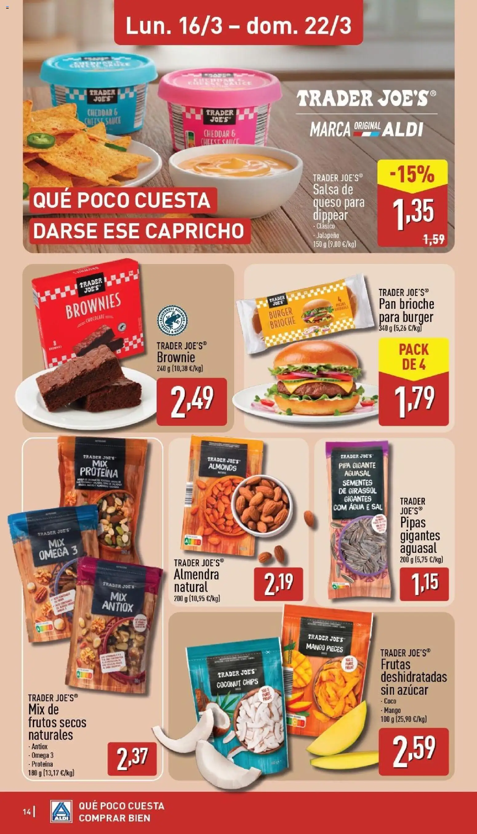Aldi folleto Canarias │ válido desde el 16.03.2026 | Página: 14 | Productos: Δοχείο φοντί, Pan, Frutos secos, Ρούτερ