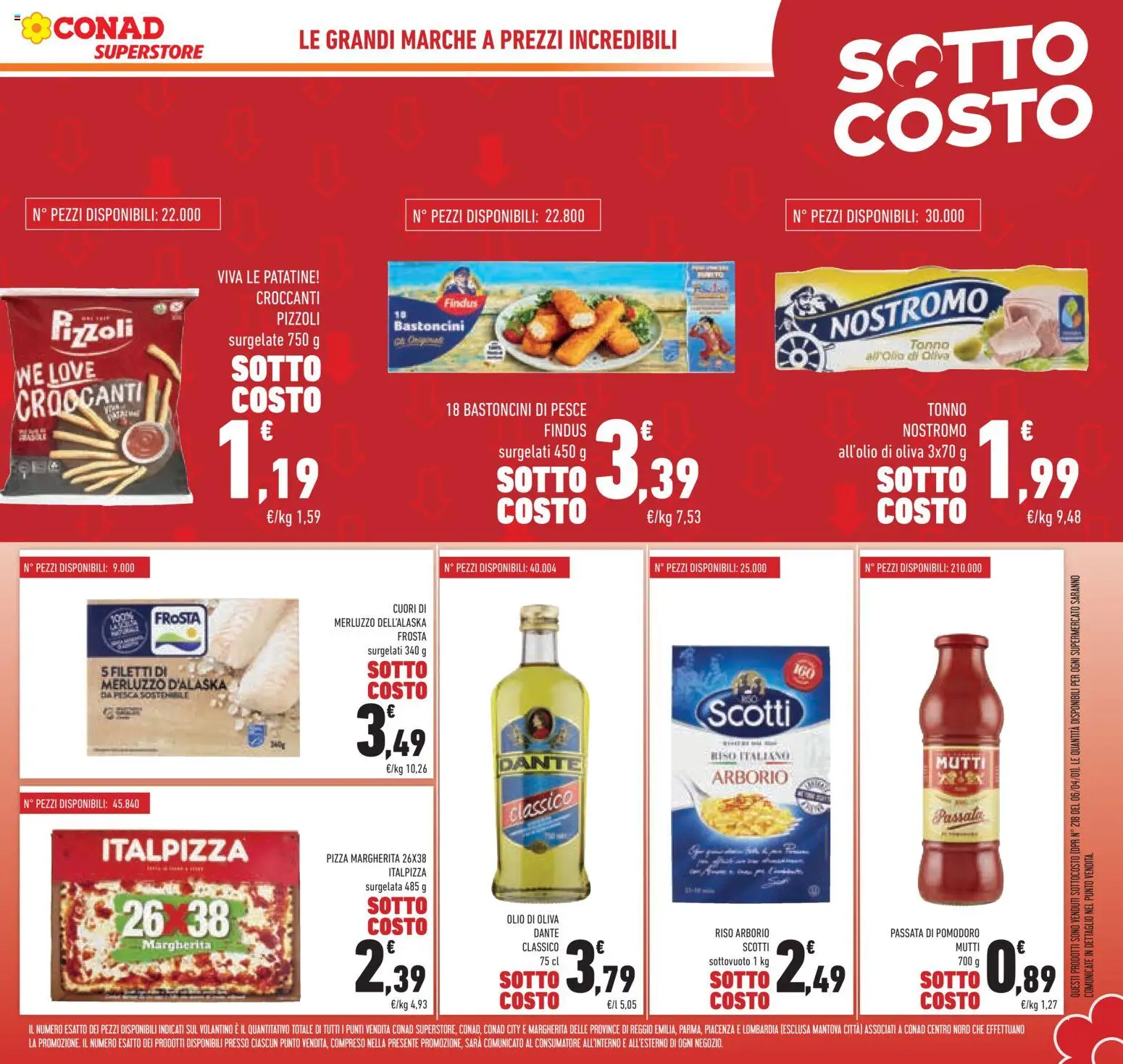 Volantino Conad del 29.01.2026 | Pagina: 3 | Prodotti: Pesce, Pesca, Passata di pomodoro, Mutti