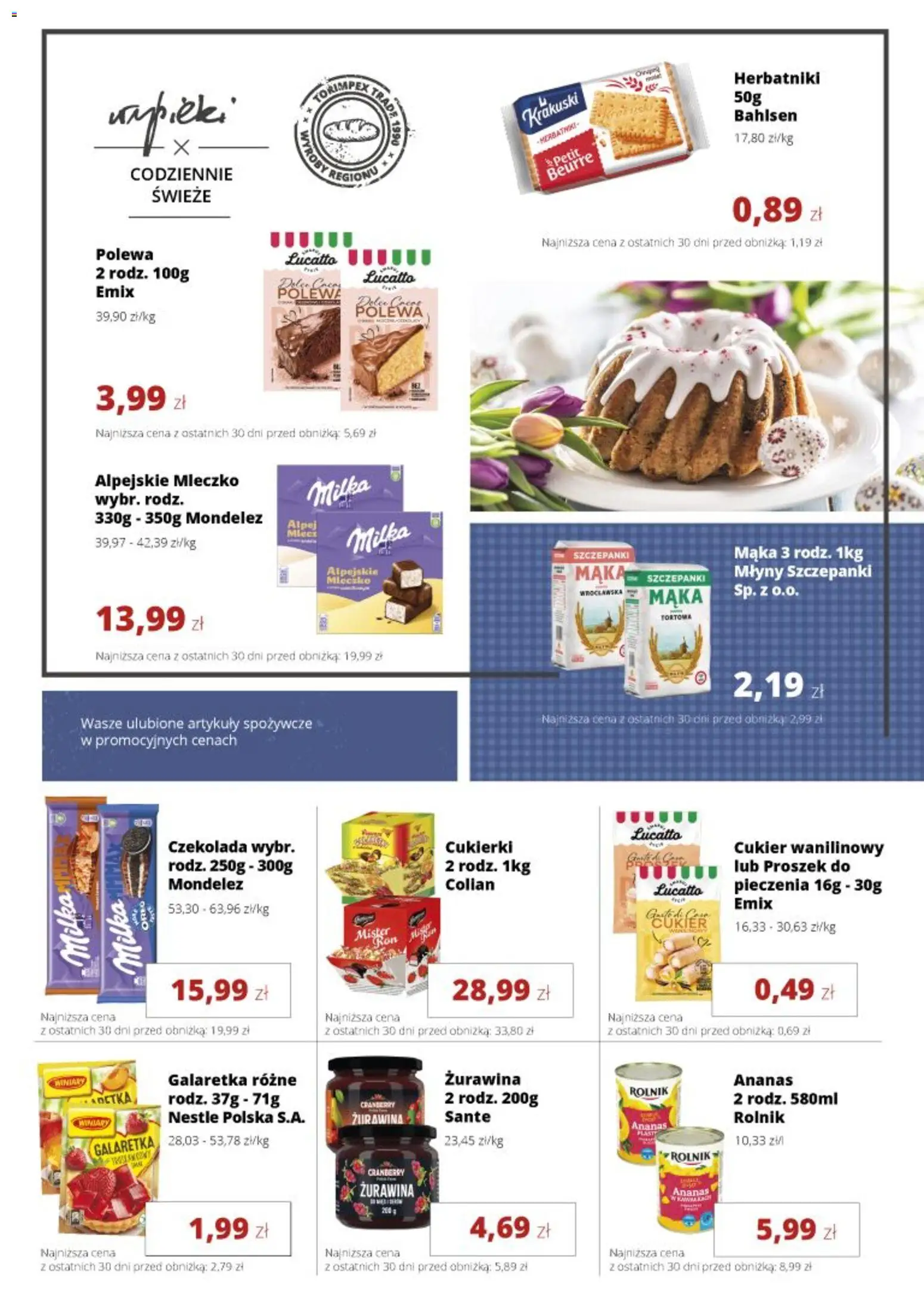 Torimpex gazetka od 23.03.2026 | Strona: 3 | Produkty: Żurawina, Czekolada, Cukierki, Cukier