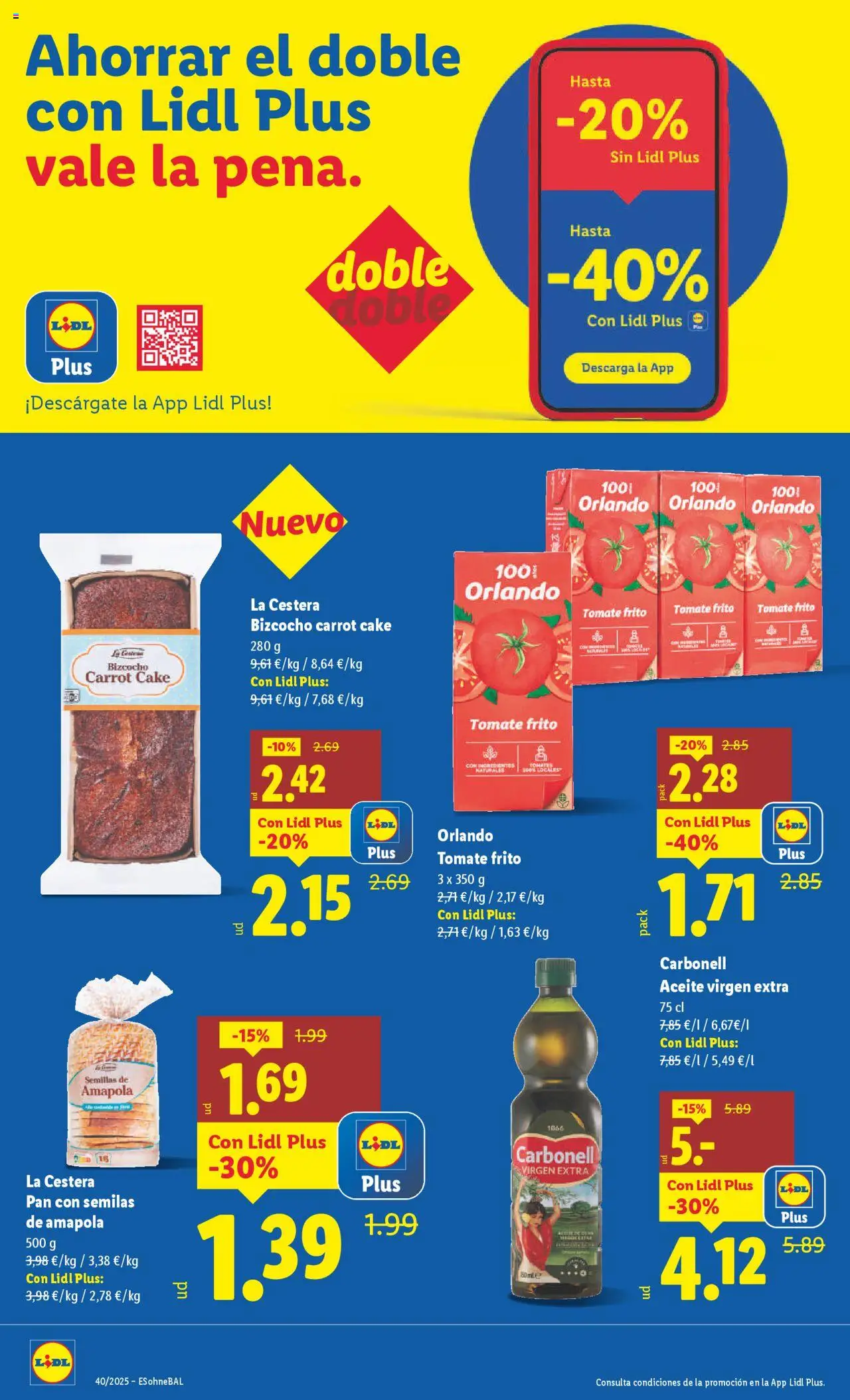 Lidl folleto │ válido desde el 29.09.2025 | Página: 8 | Productos: Κρεμάστρα, Aceite, Tomates, Bizcocho