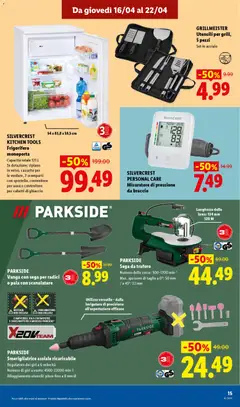 Anteprima del volantino PARKSIDE Vanga con sega per radici o pala con scanalature, Vanga con sega per radici o pala con scanalature valido a partire dal 16.04.2026 | Pagina: 15 | Prodotti: Uova, Smerigliatrice, Batterie, Caricabatterie