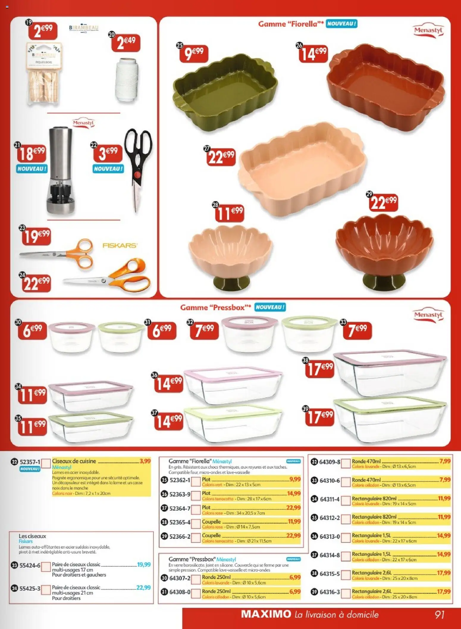 {H1} | Page: 91 | Produits: Lavande, Ciseaux, Noix