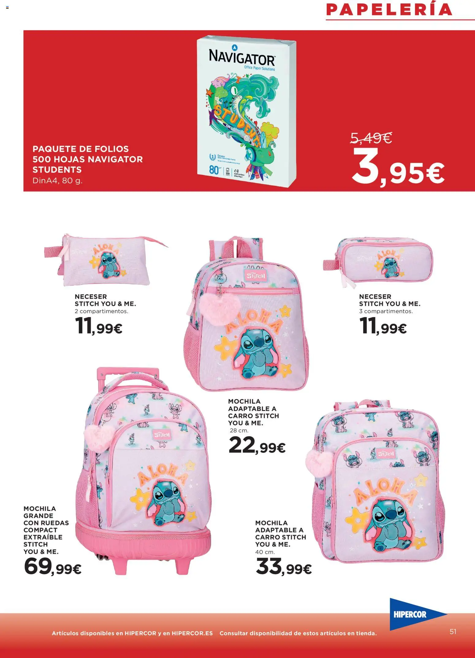 Hipercor catálogo │ válido desde el 23.04.2026 | Página: 51 | Productos: Mochila, Neceser