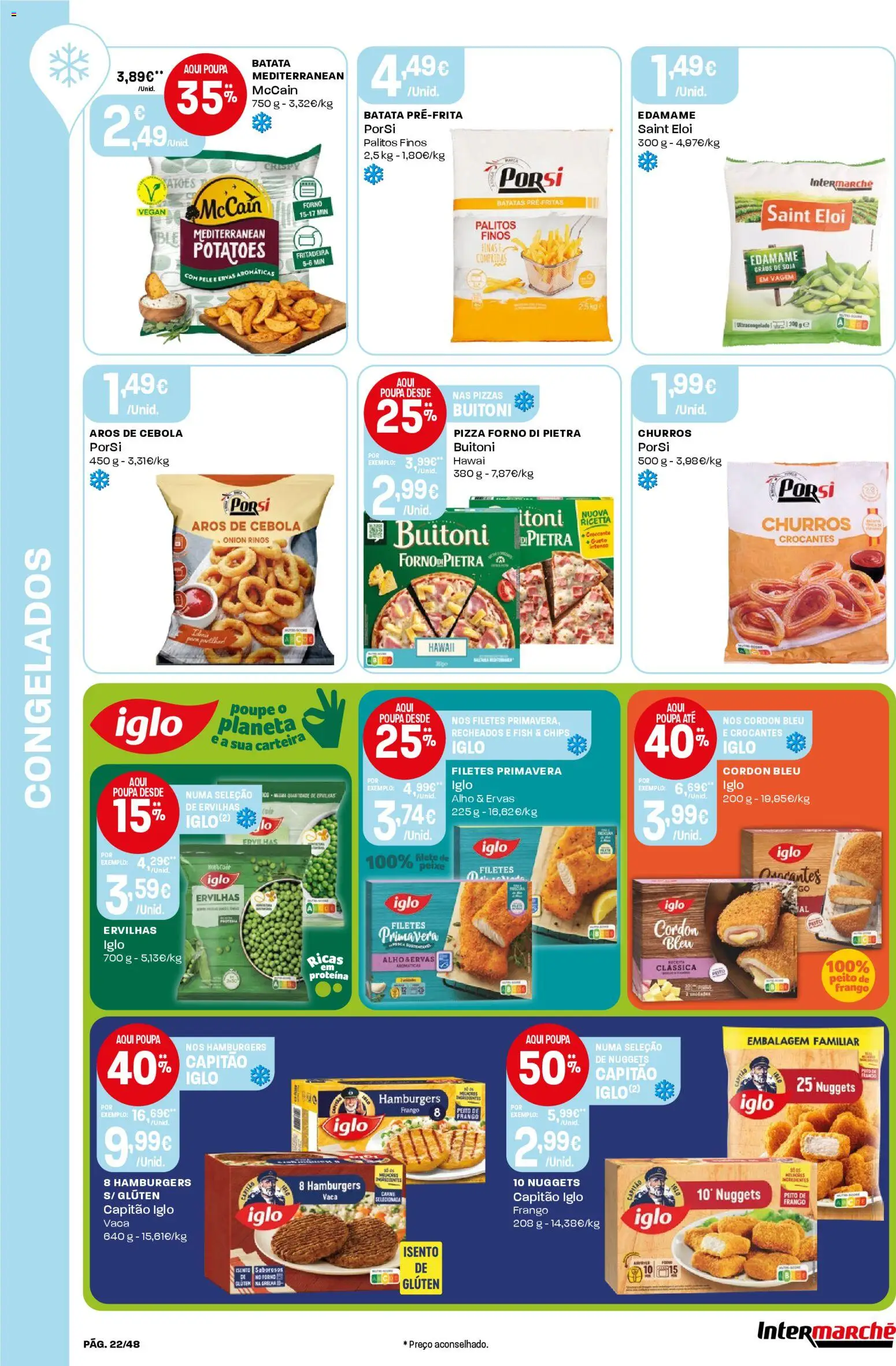 Intermarché folheto │ válido de 12.03.2026 | Página: 22 | Produtos: Carteira, Batata, Nuggets, Proteina