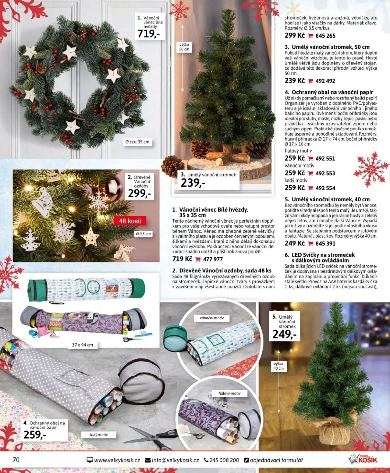 Velký Košík katalog říjen od 01.10.2025 | Strana: 70 | Produkty: Organizér, Košík, Svíčky, Baterie