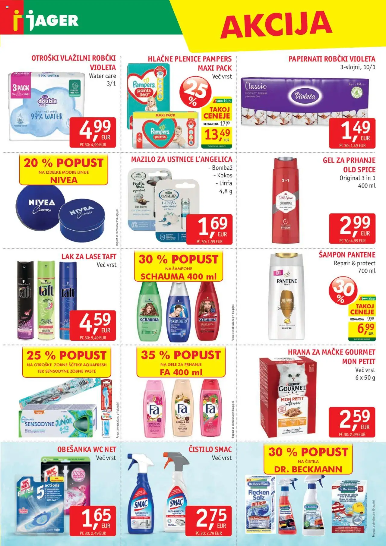 Novi Jager katalog ponudbe – veljaven od 10.09.2025 | Stran: 15 | Izdelki: Gel za prhanje, Sampon, Lak za lase, Vlažilni robčki