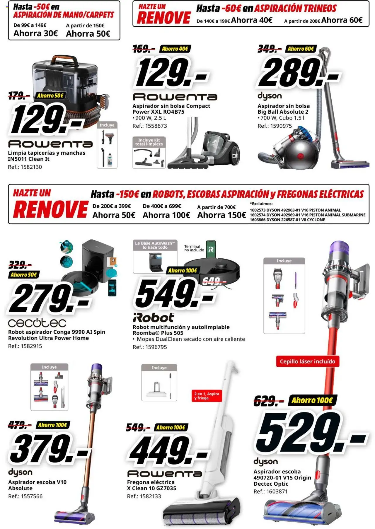 Media Markt folleto │ válido desde el 16.10.2025 | Página: 20 | Productos: Cepillo, Escoba, Robot, Aspirador