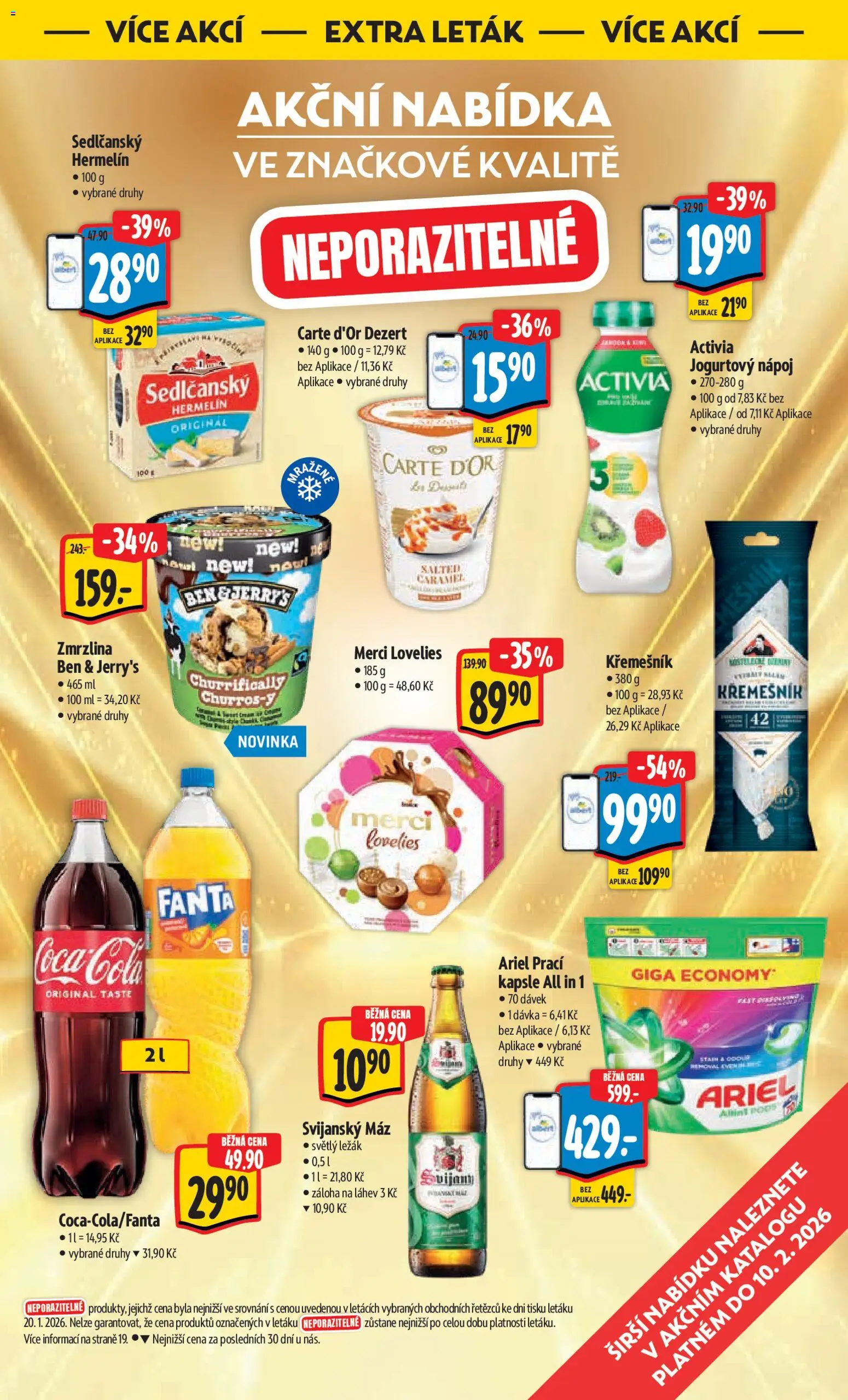 Albert leták - Hypermarket od 04.02.2026 | Strana: 42 | Produkty: Kapsle, Coca cola, Ariel, Jogurtový nápoj