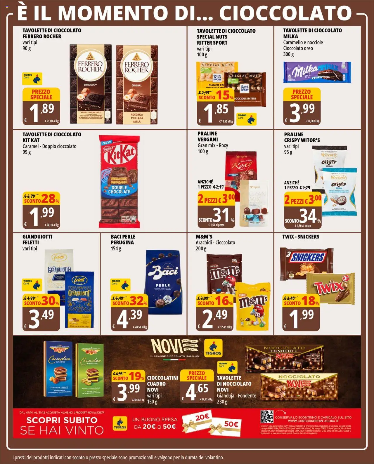 Volantino Tigros del 02.10.2025 | Pagina: 24 | Prodotti: Cioccolato, Nocciole, Arachidi, Cioccolatini