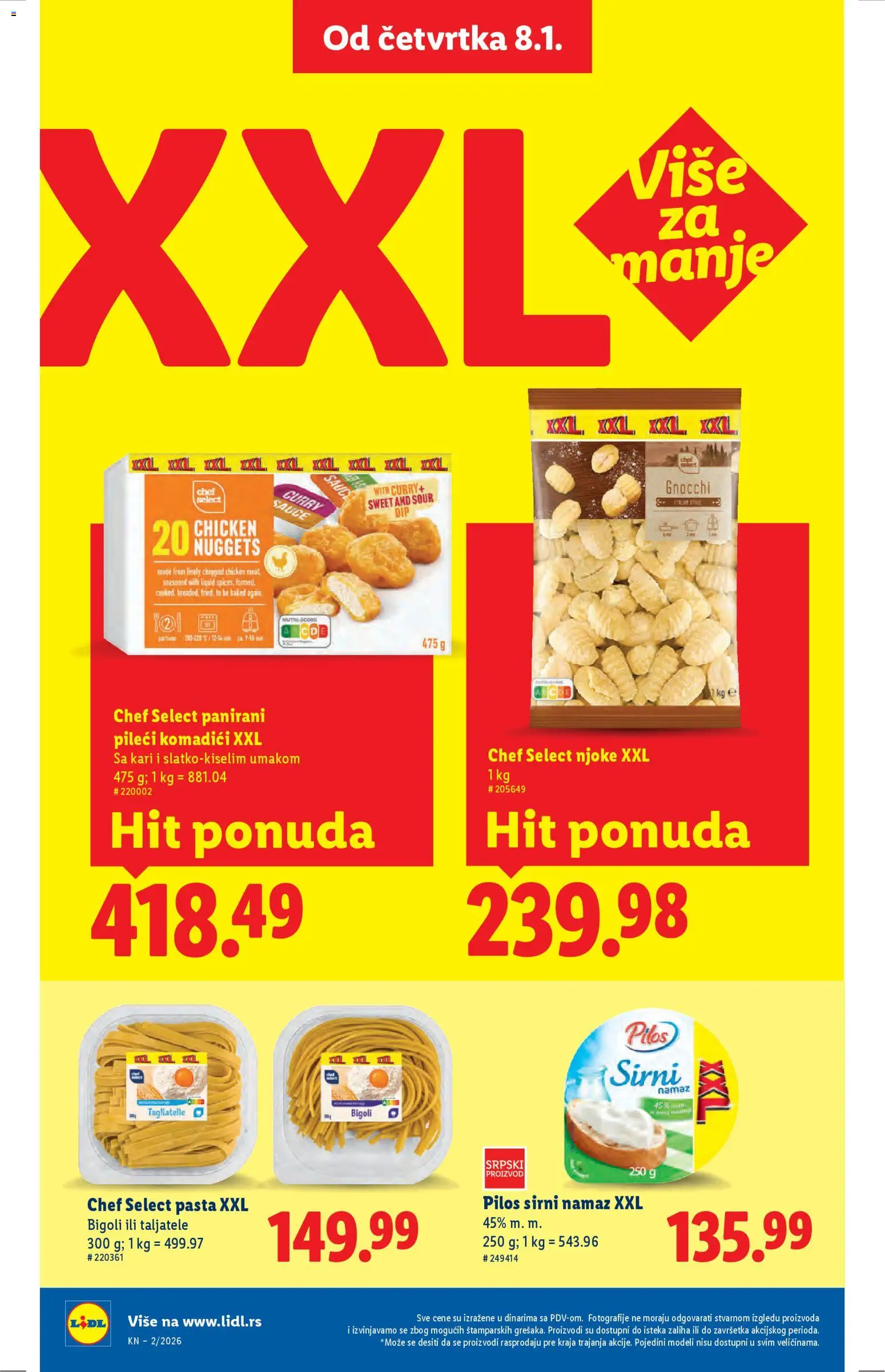 Lidl katalog - važi od 08.01.2026 | Strana: 32 | Proizvode: Njoke, Tagliatelle