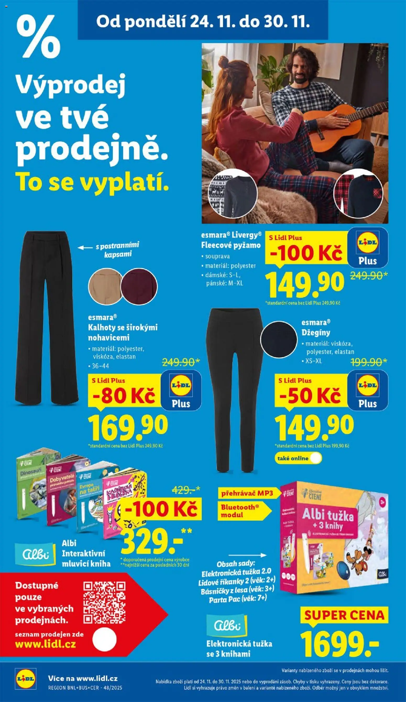 Lidl Black Friday od 24.11.2025 | Strana: 18 | Produkty: Pyžamo, MP3, Dinosauři, Dekorace