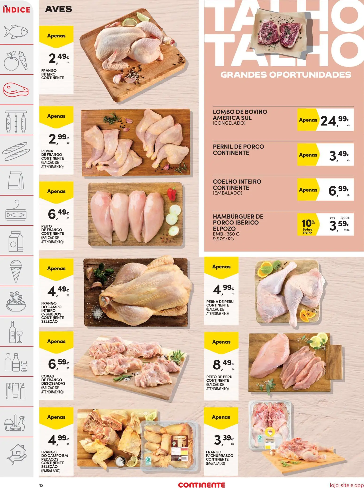Continente folheto │ válido de 28.04.2026 | Página: 12 | Produtos: Peito de frango, Peito de peru, Frango, Peru