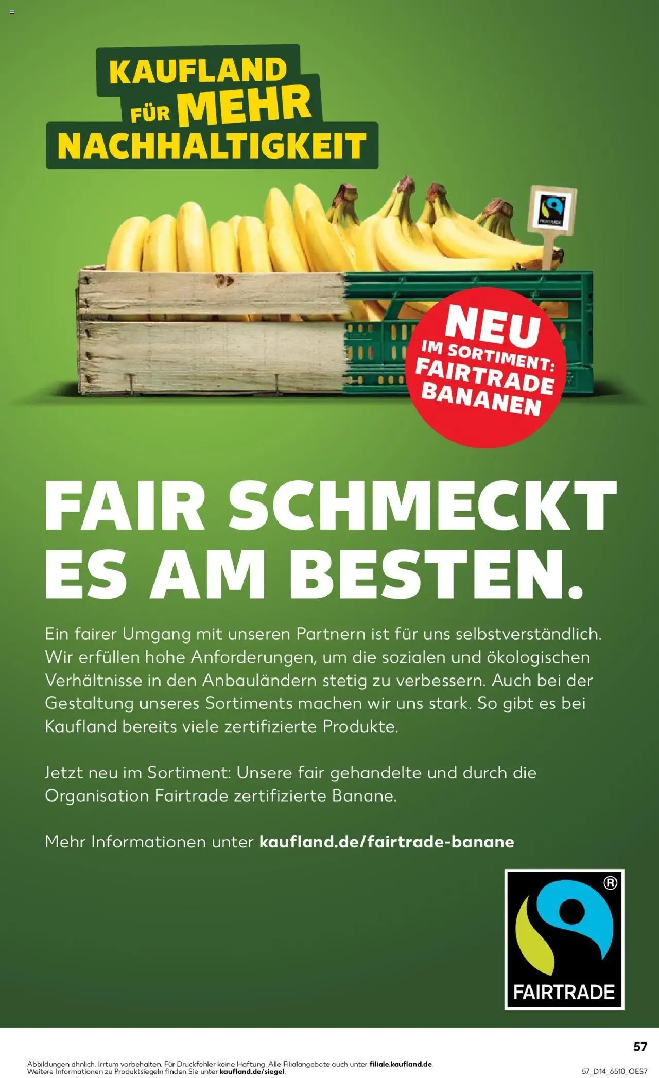 Kaufland - Nürnberg, Fürther Straße 187 - gültig ab dem 03.04.2025 | Seite: 57 | Produkte: Bananen