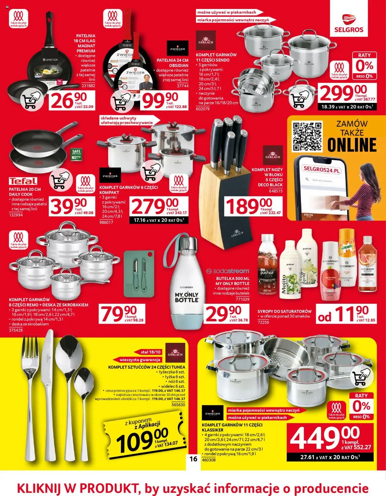 Selgros cash&carry Gazetka - Oferta przemysłowa od 05.06.2025 | Strona: 18 | Produkty: Patelnie, Komplet garnków, Patelnia, Sodastream