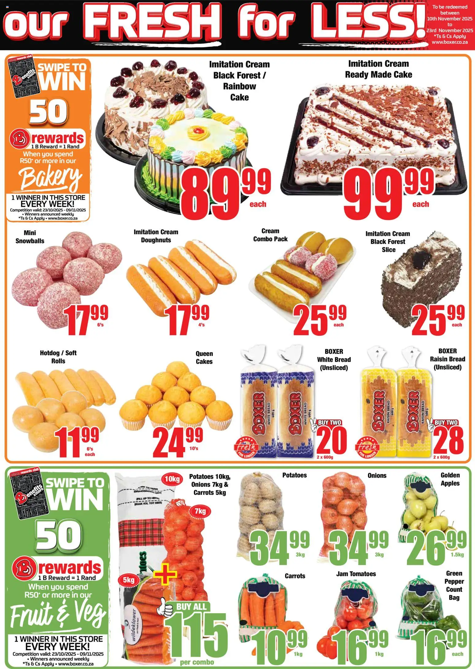 New Boxer catalogue – valid from 23.10.2025 | Page: 3 | Products: Bakery, Apples, Cream, Onions