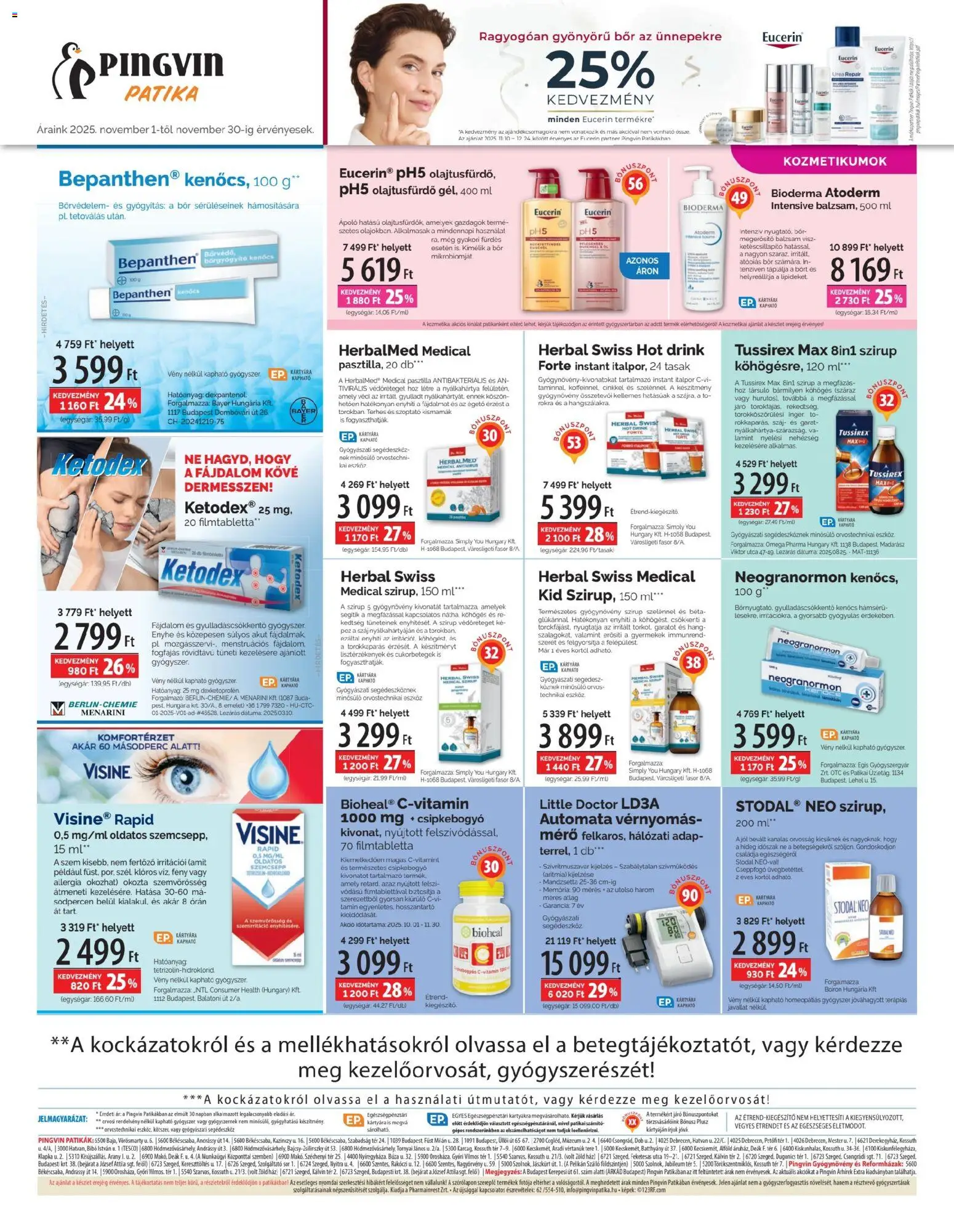 Pingvin Patika akciós ujság - amely érvényes a következő dátumtól: 01.11.2025 | Oldal: 8 | Termékek: Bor, Sör, Italpor