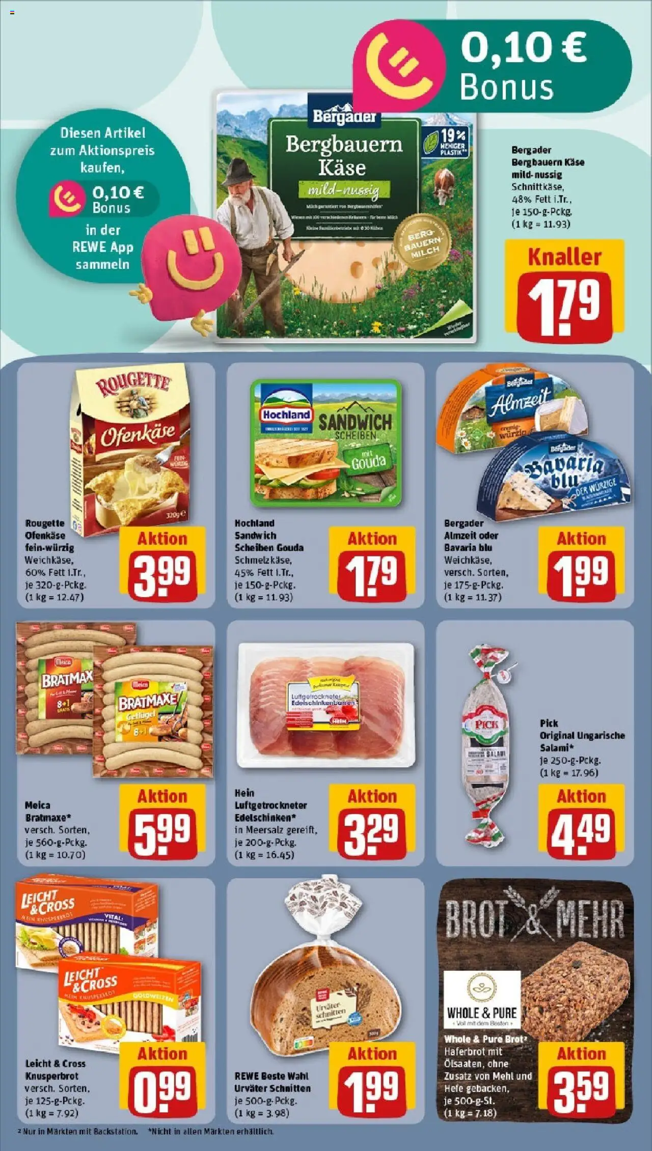 Rewe prospekt St. Ingbert / Rohrbach	 - gültig ab dem 08.06.2025 | Seite: 10 | Produkte: Mehl, Milch, Brot, Salami