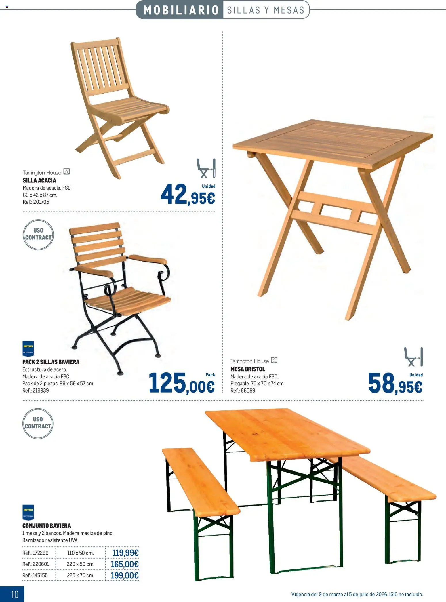 Makro - Especial Terrazas Canarias │ válido desde el 09.03.2026 | Página: 10 | Productos: Mesa, Silla