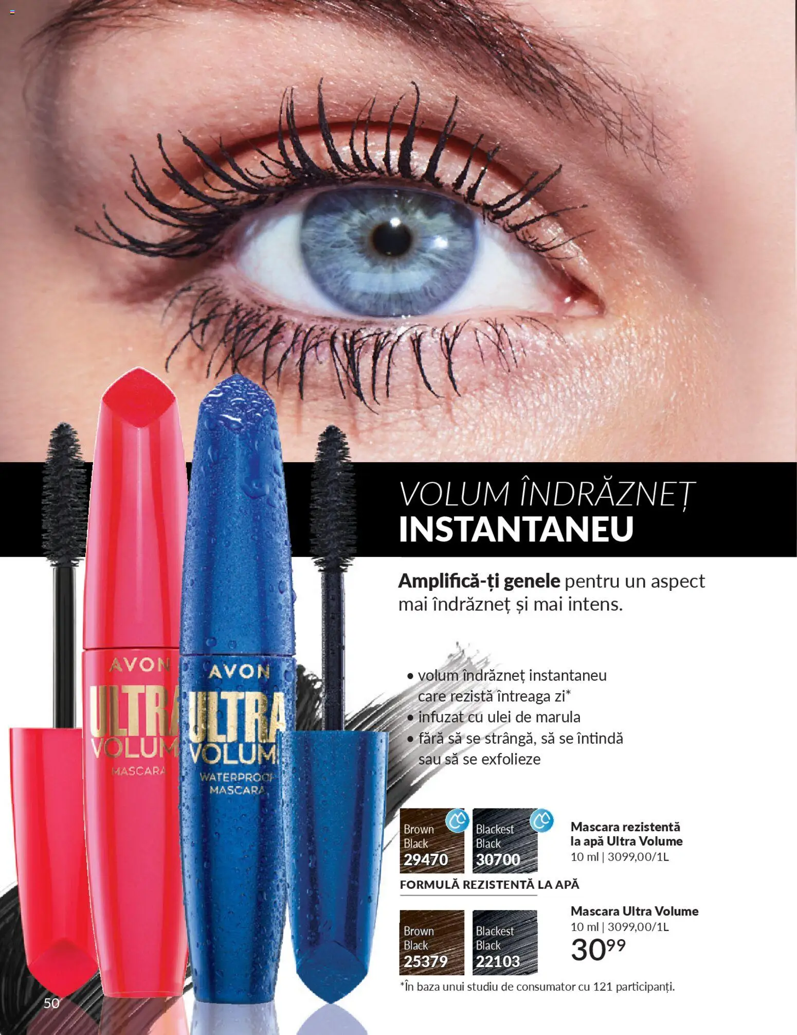 Noul catalog Avon – valabil de la 01.02.2026 | Pagină: 52 | Produse: Mascara, Ulei, Apă