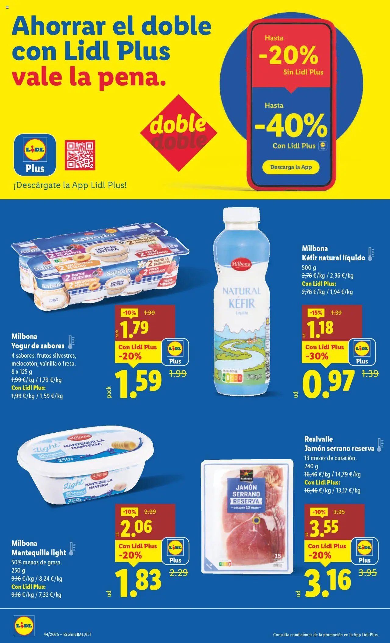 Lidl catálogo MAD │ válido desde el 27.10.2025 | Página: 8 | Productos: Jamón serrano, Leche, Jamón, Συσκευή ροής