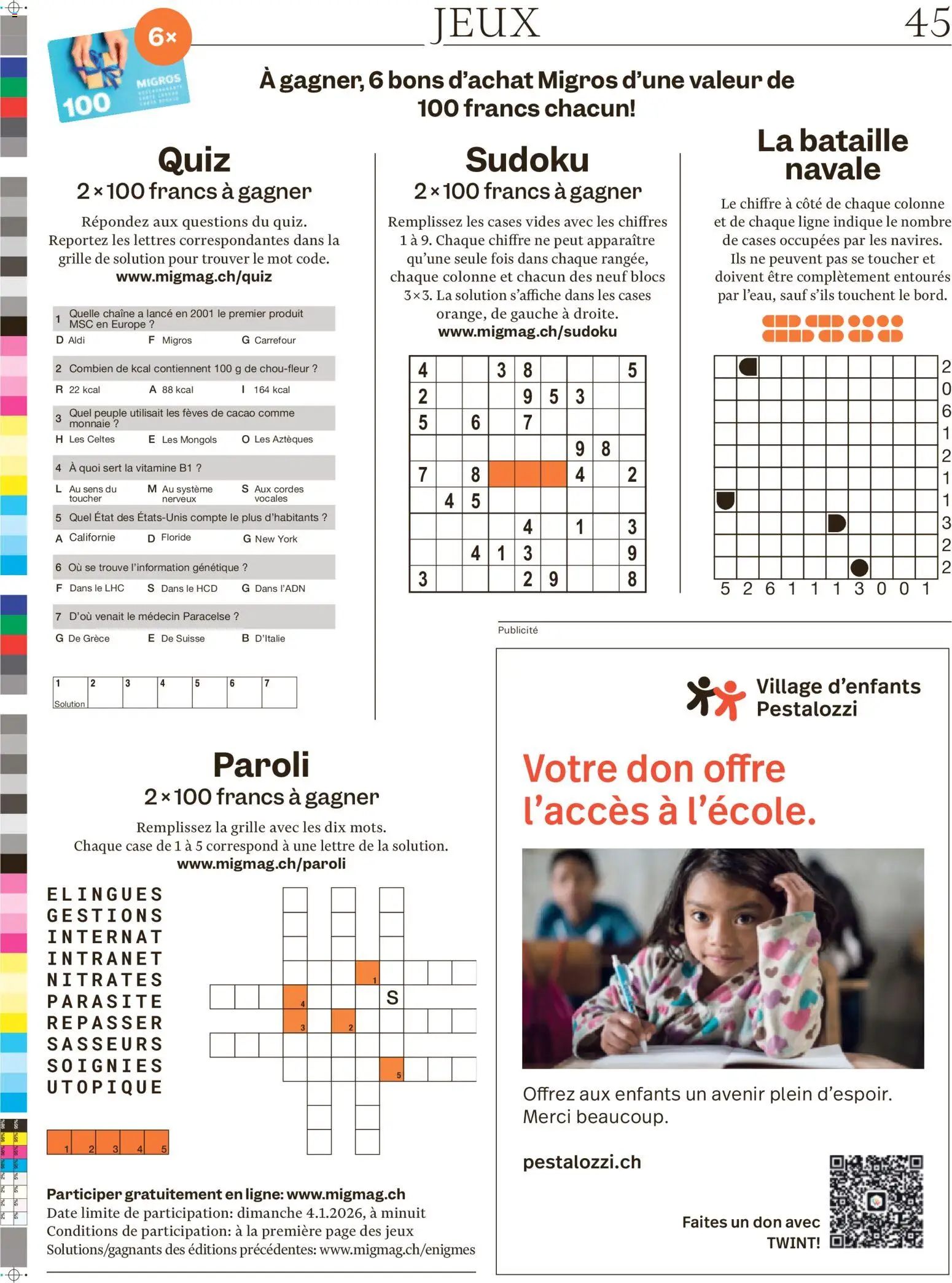 Migros Magazin FR – gültig ab 29.12.2025 | Seite: 45