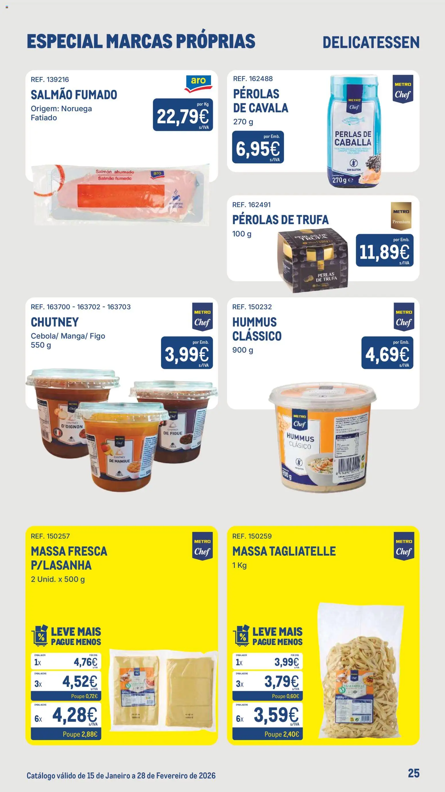 Makro Especial Marcas Próprias  │ válido de 15.01.2026 | Página: 25 | Produtos: Salmão, Massa