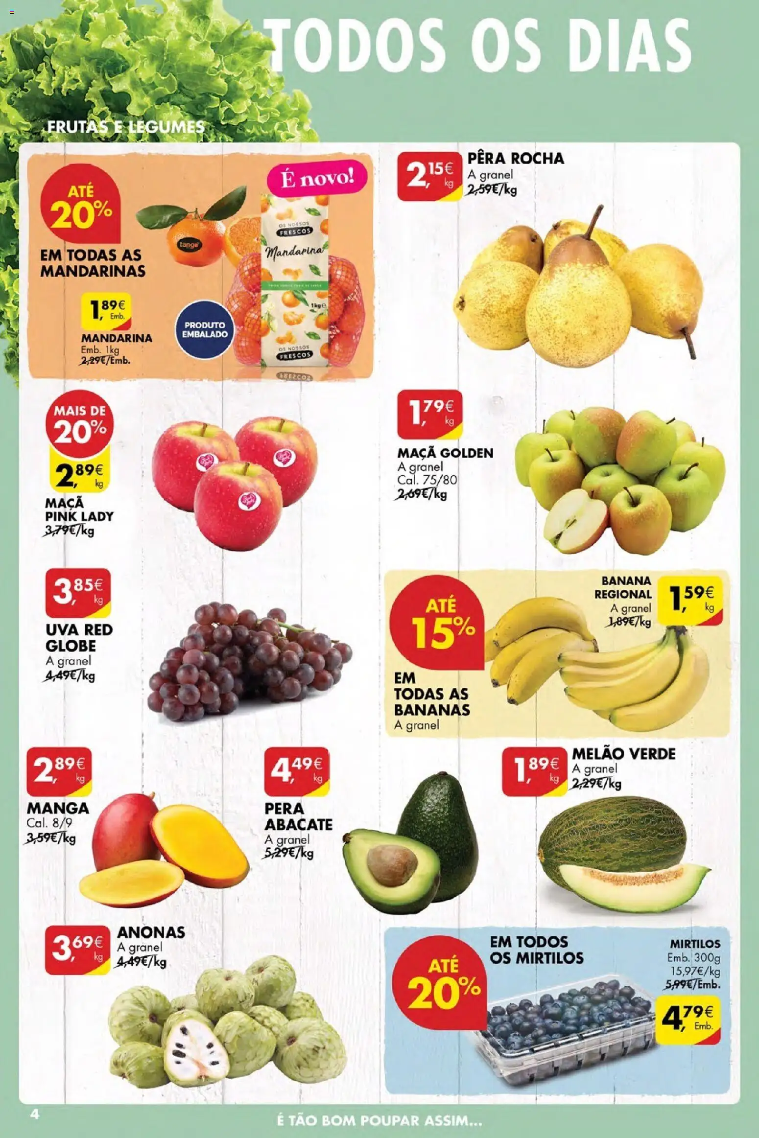 Pingo Doce Poupe Esta Semana Açores │ válido de 20.11.2025 | Página: 4 | Produtos: Banana, Maça, Abacate, Mirtilos