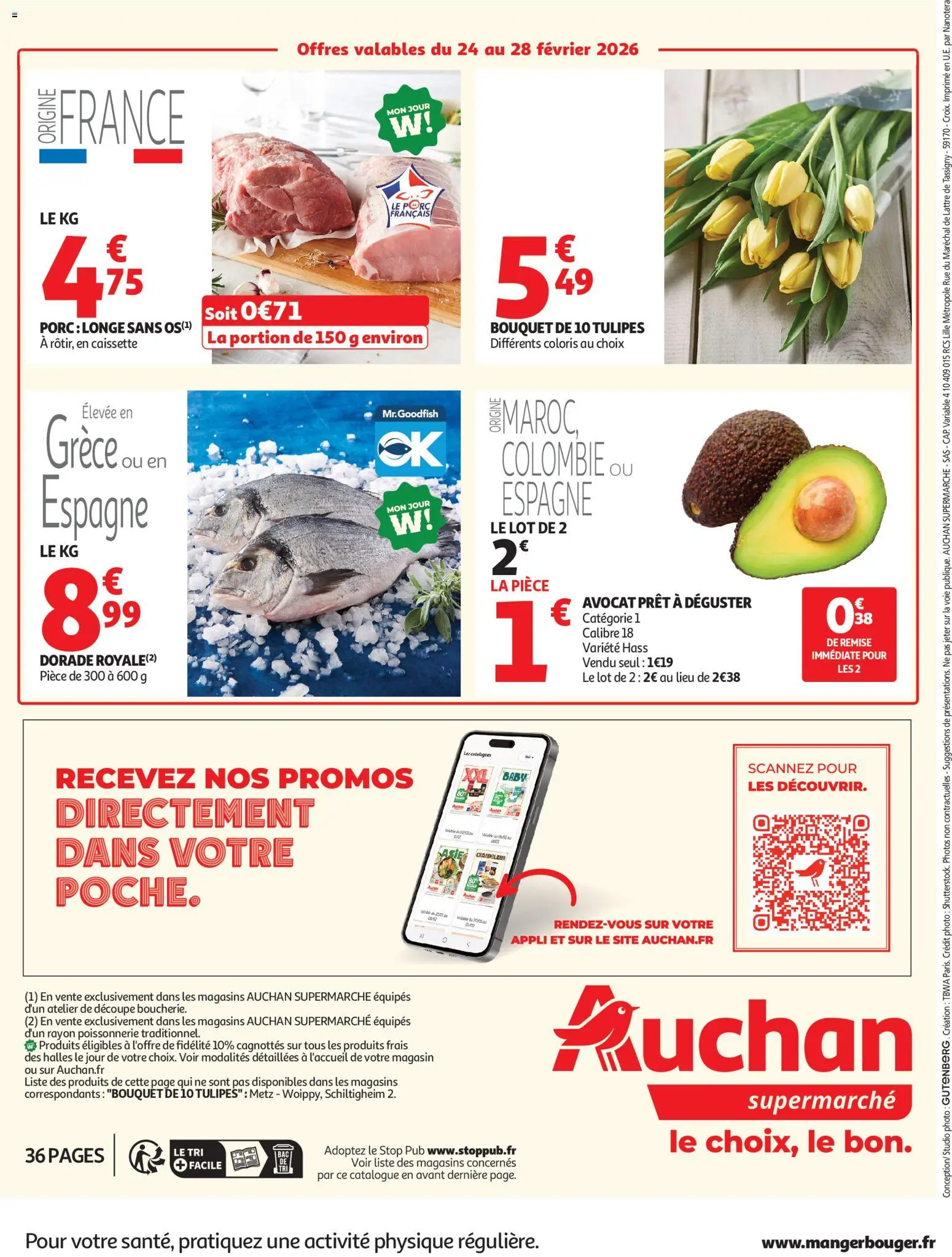 {H1} | Page: 36 | Produits: Avocat, Poissonnerie, Tulipes, Porc