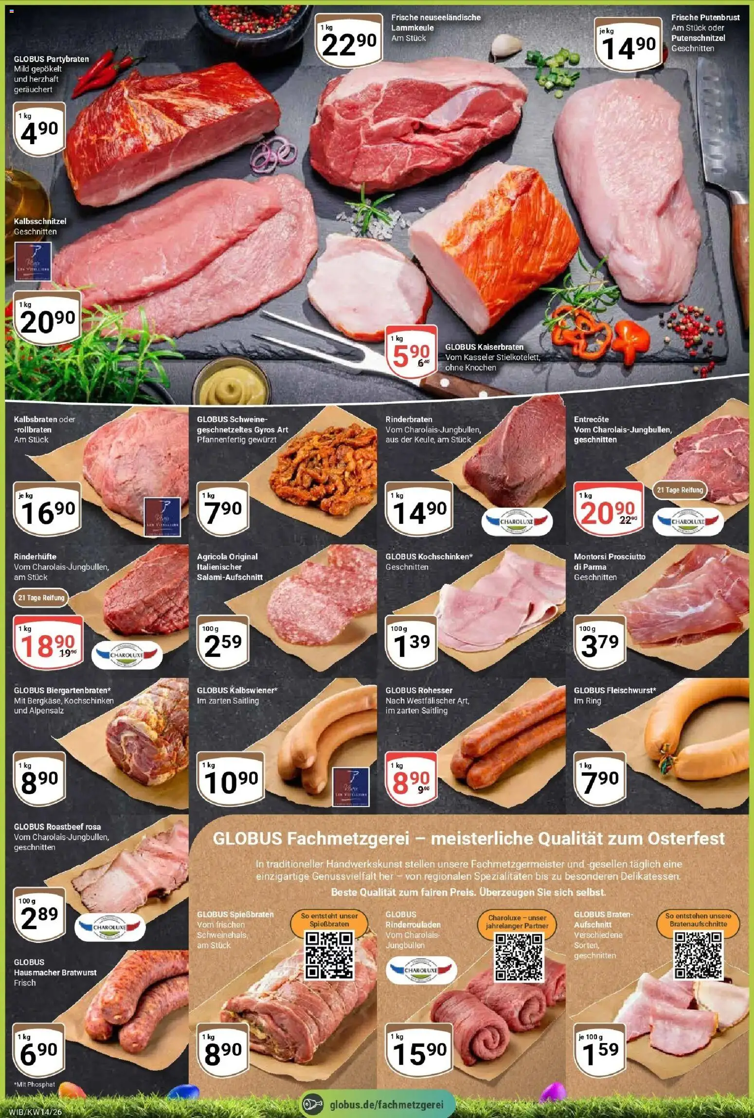 Globus prospekt Wiesbaden-Nordenstadt	 – gültig ab 30.03.2026 | Seite: 2 | Produkte: Rinderbraten, Lammkeule, Entrecote, Putenschnitzel